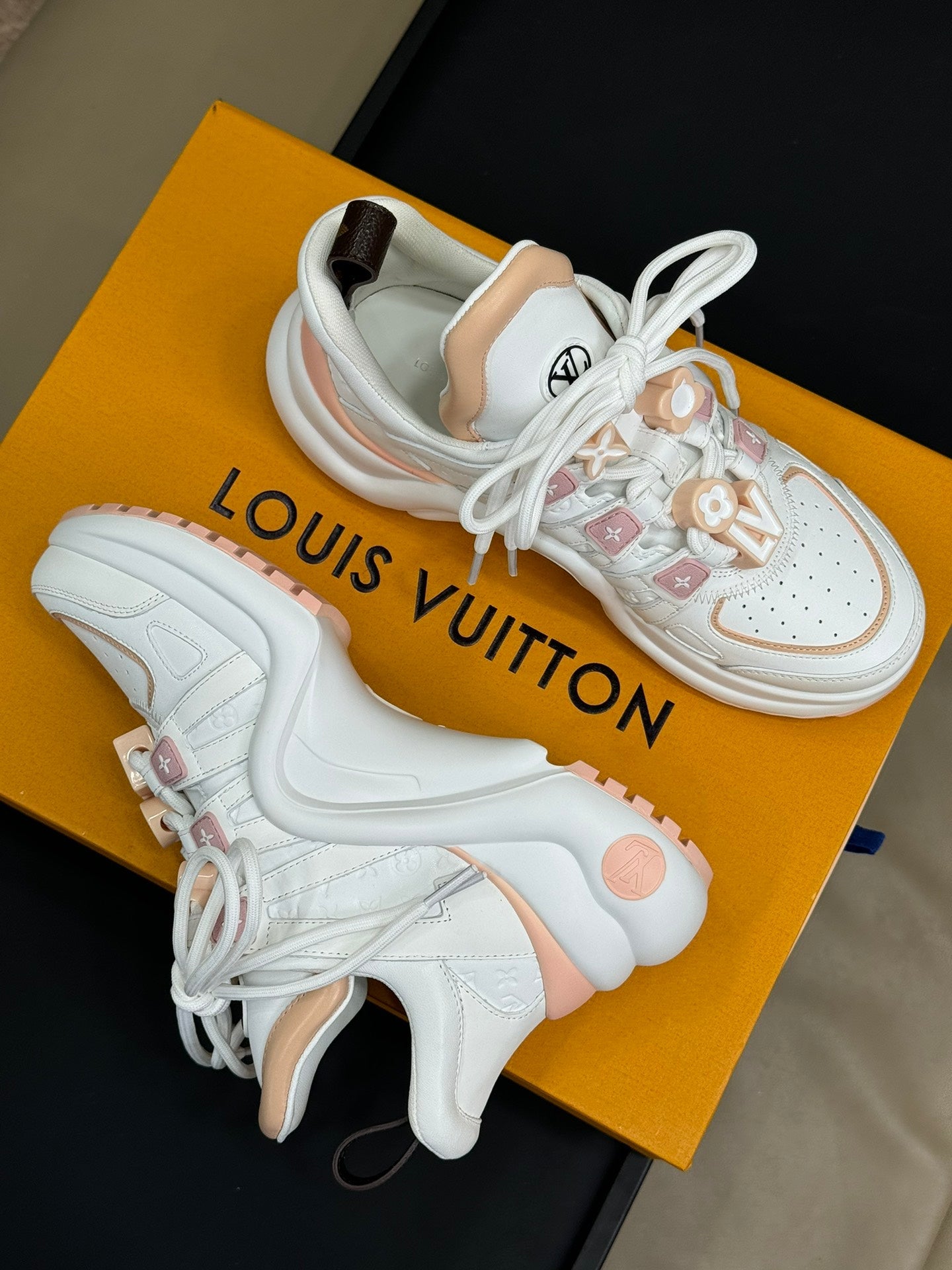 Louis Vuitton Archlight Sneaker White Mix Nude Calfskin