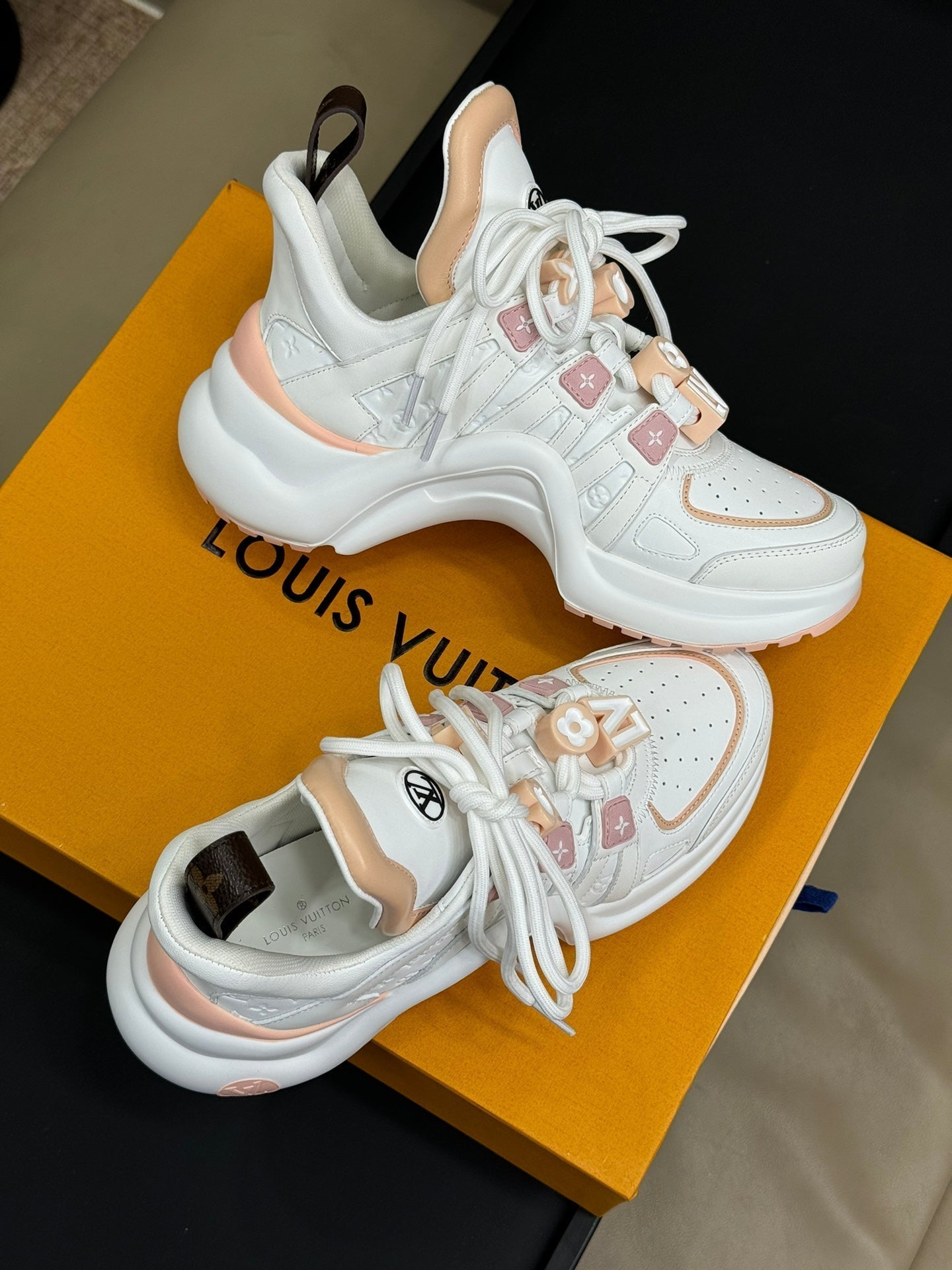 Louis Vuitton Archlight Sneaker White Mix Nude Calfskin