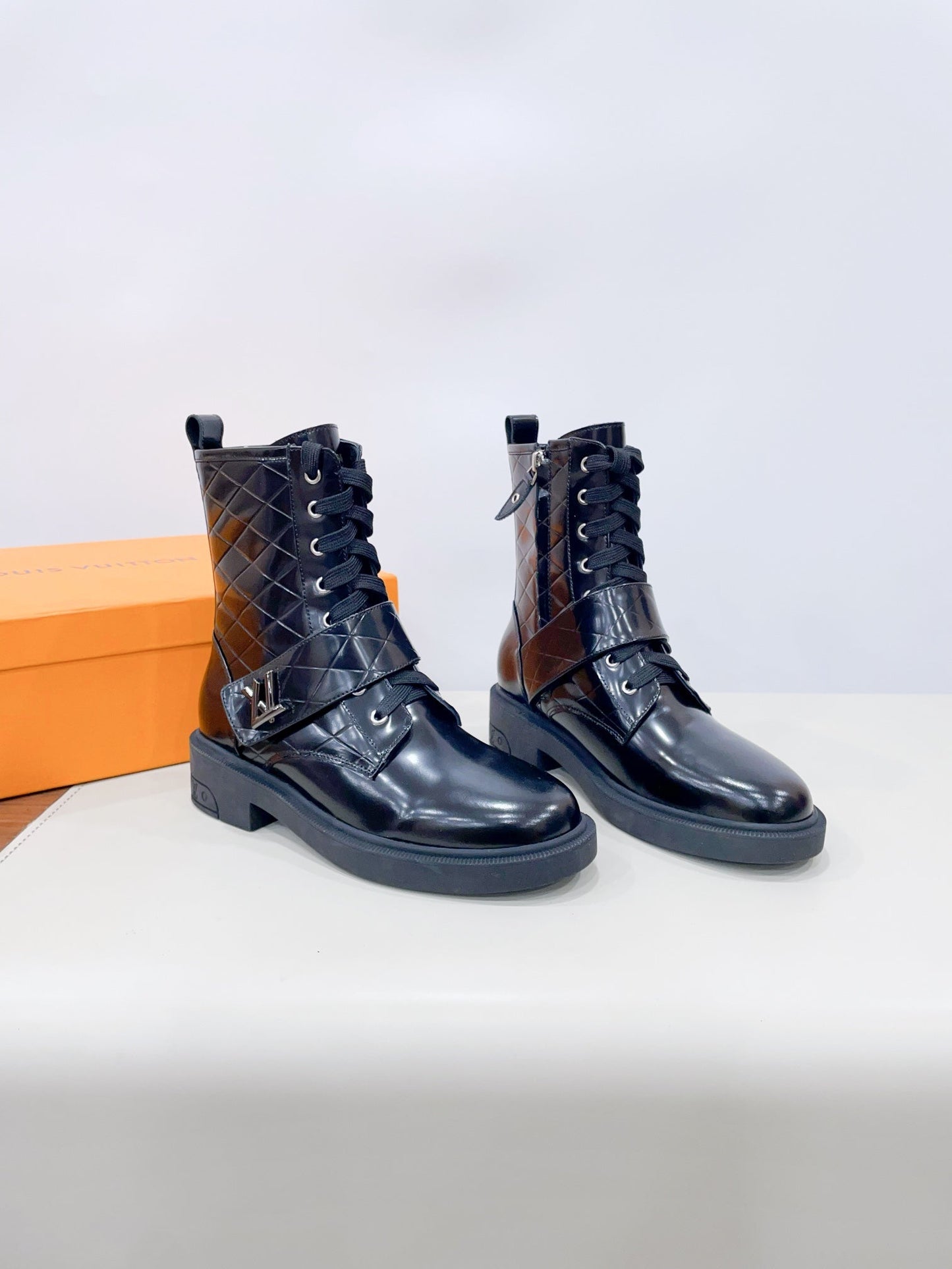 Louis Vuitton Westside Ankle Boot Glossy Black Calfskin
