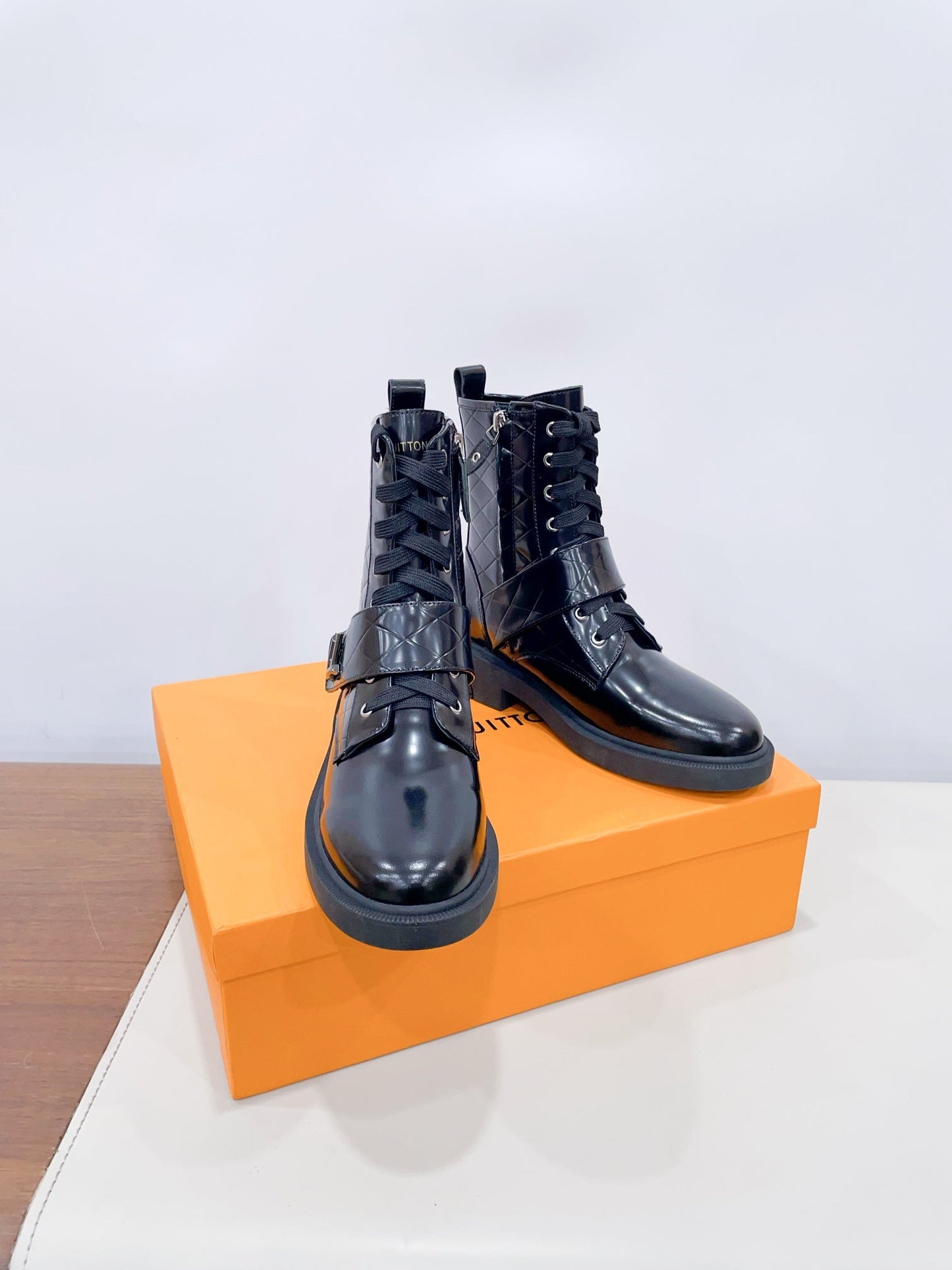 Louis Vuitton Westside Ankle Boot Glossy Black Calfskin