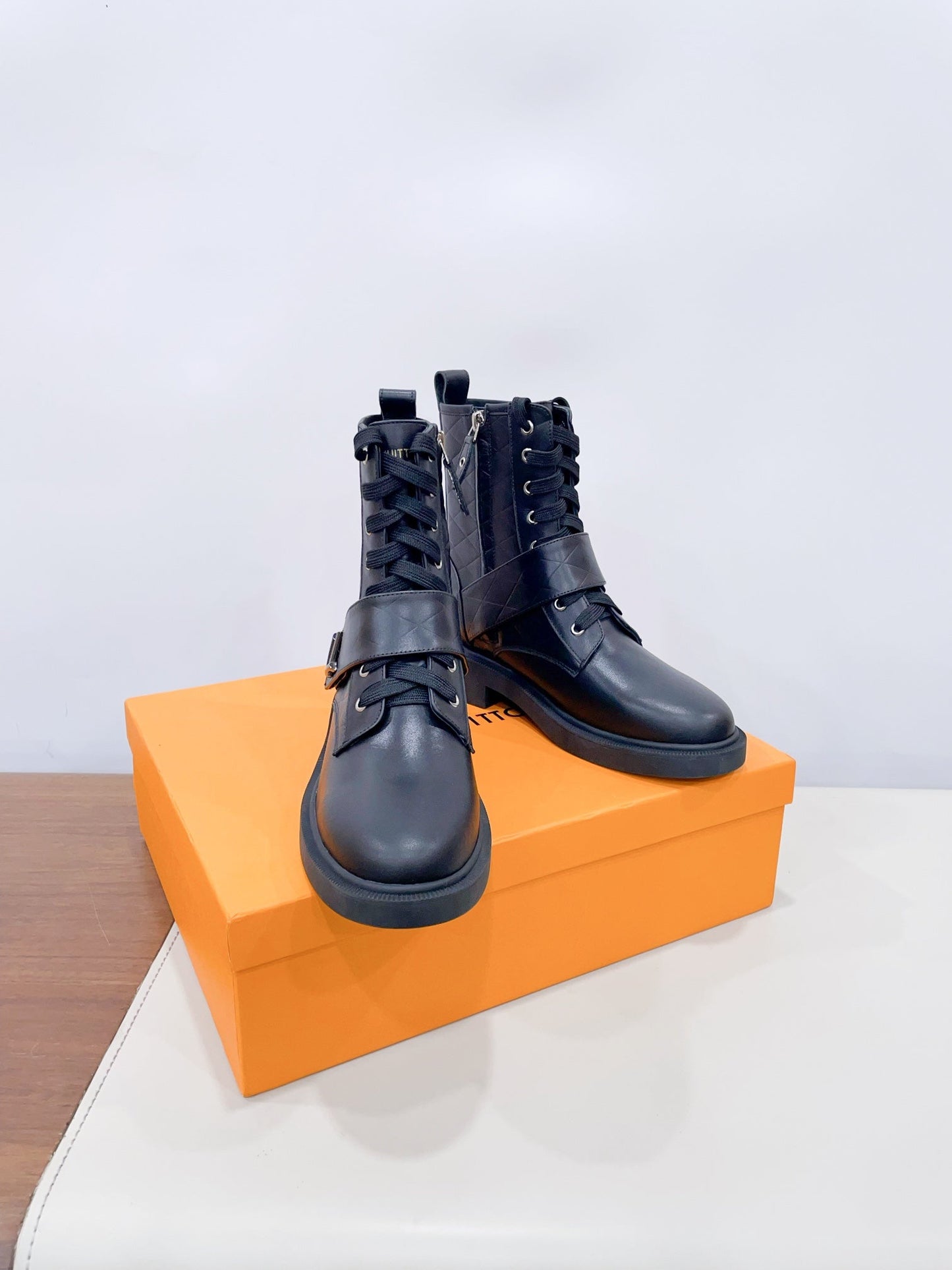 Louis Vuitton Westside Ankle Boot Plain Black Calfskin