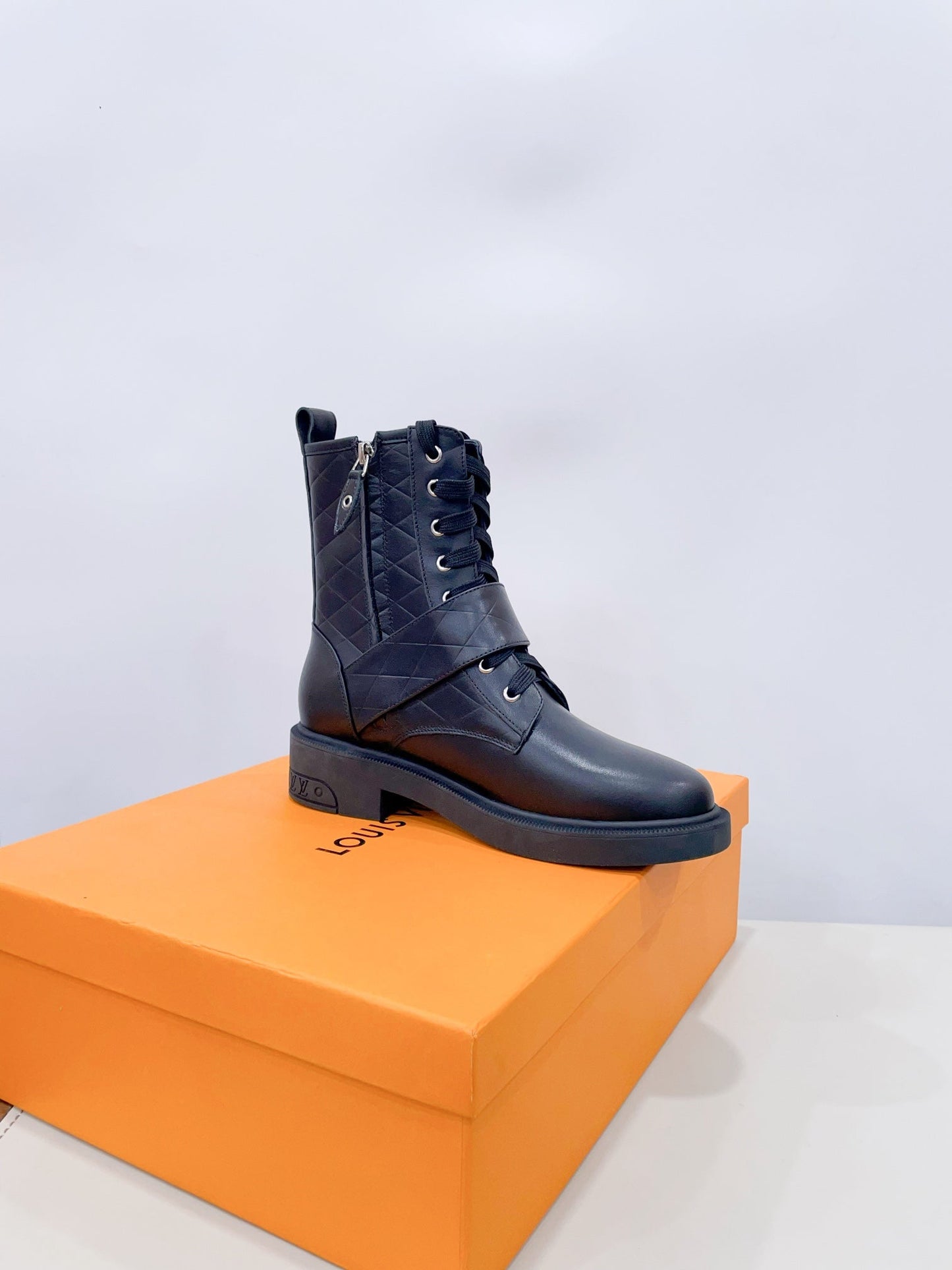 Louis Vuitton Westside Ankle Boot Plain Black Calfskin