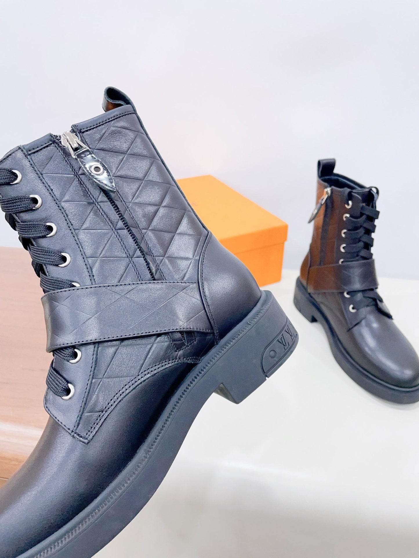 Louis Vuitton Westside Ankle Boot Plain Black Calfskin