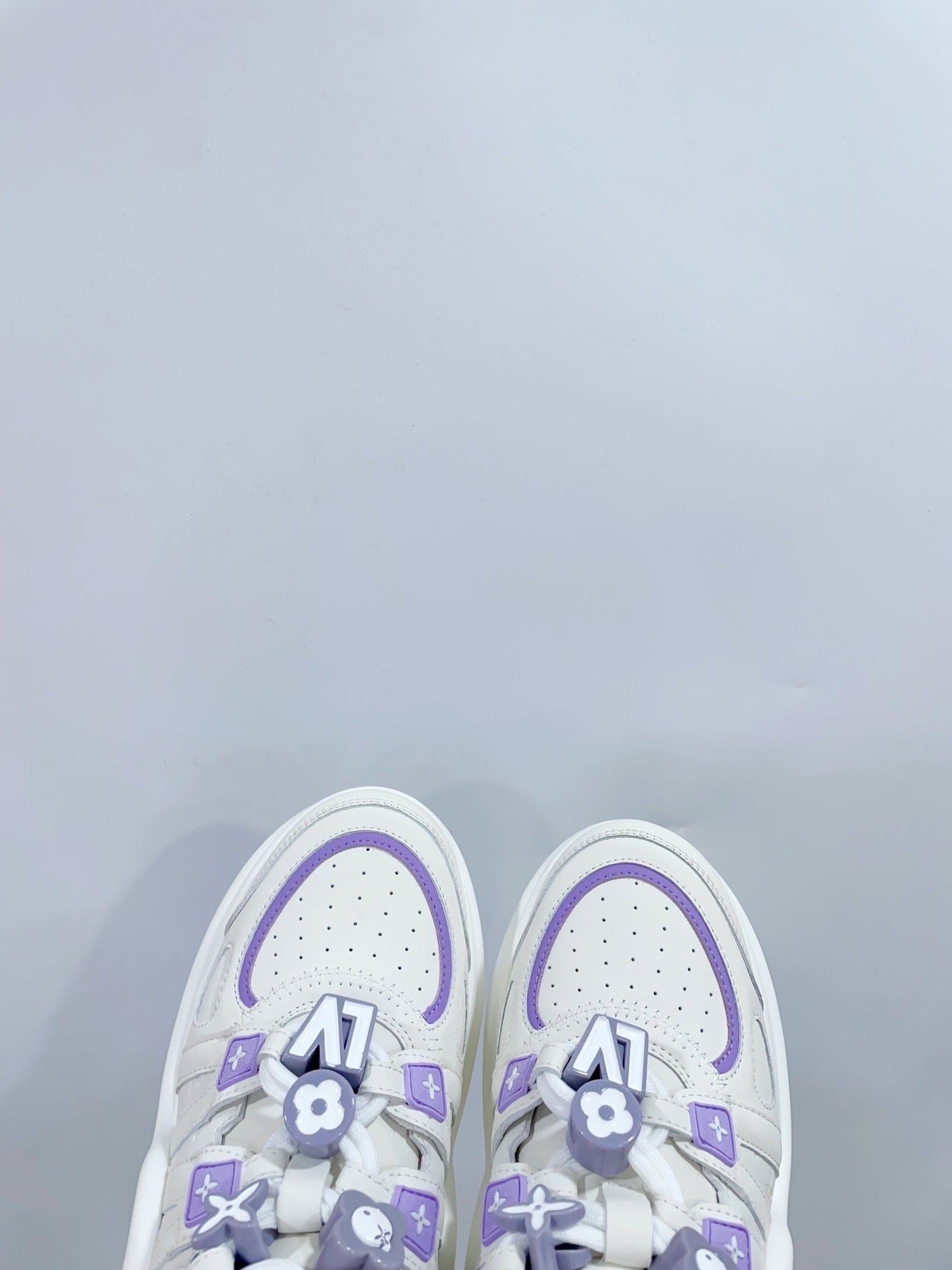Louis Vuitton Archlight Sports Shoes White With Purple Border Calfskin