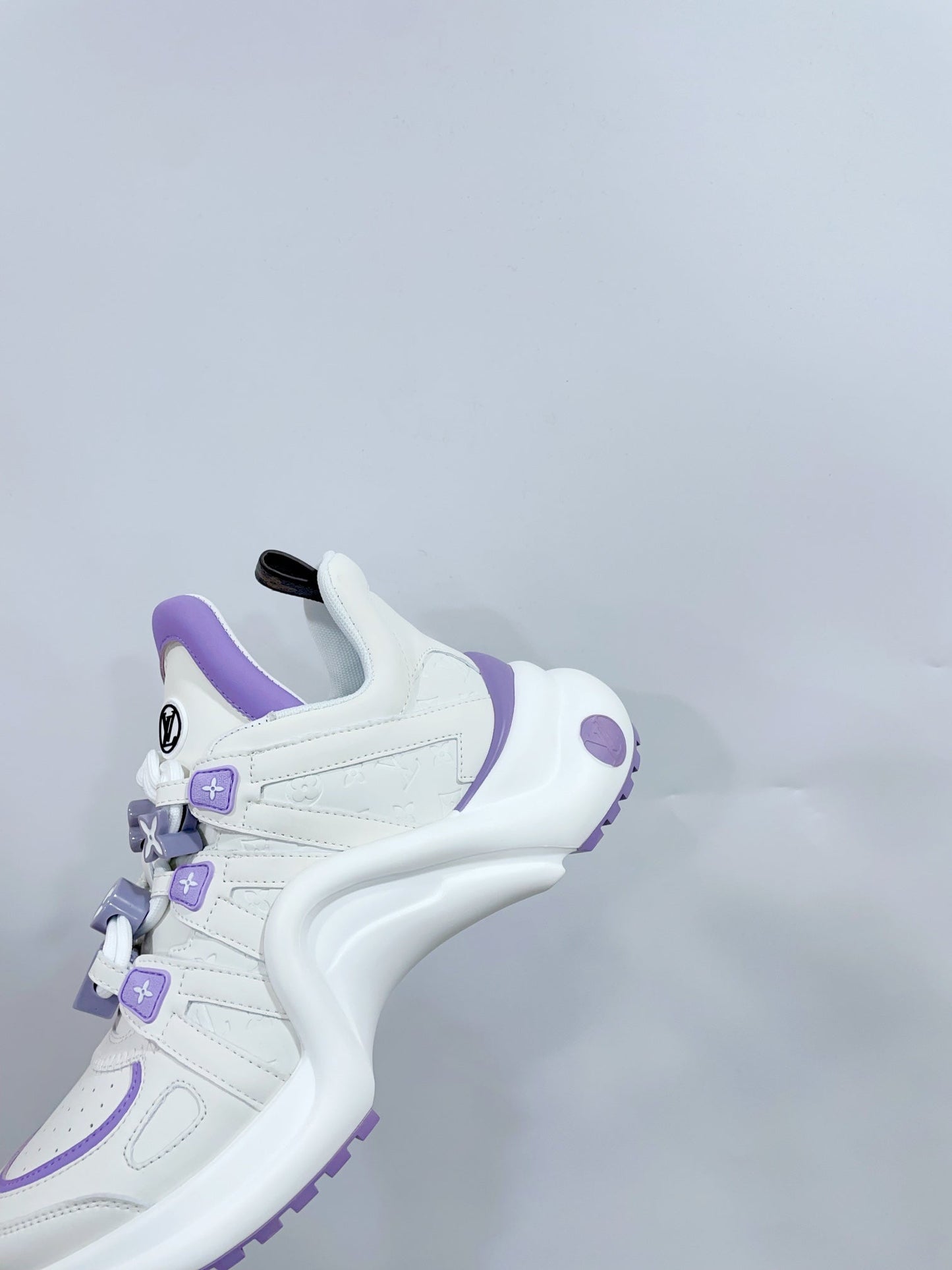 Louis Vuitton Archlight Sports Shoes White With Purple Border Calfskin