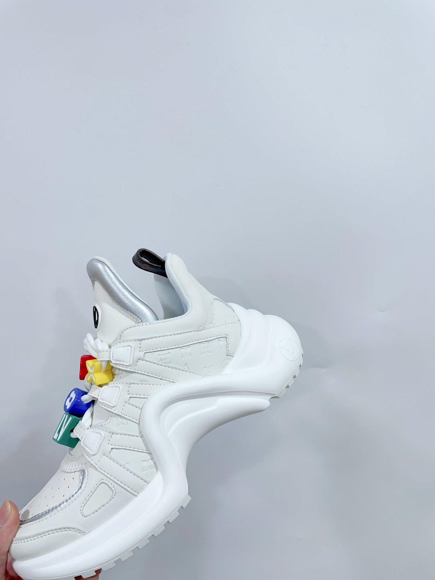 Louis Vuitton Archlight Sports Shoes White With Gray Border Calfskin