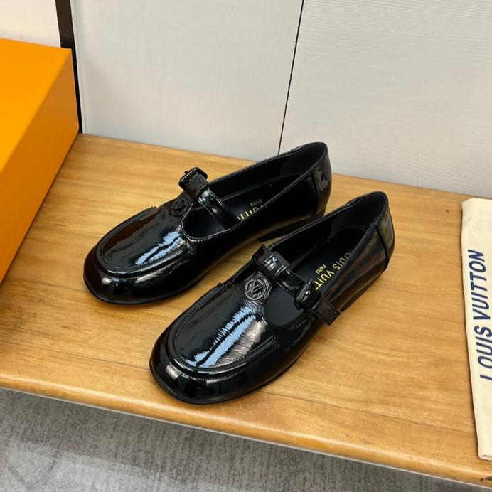 Louis Vuitton Soho Flat Mary Jane Black Calfskin