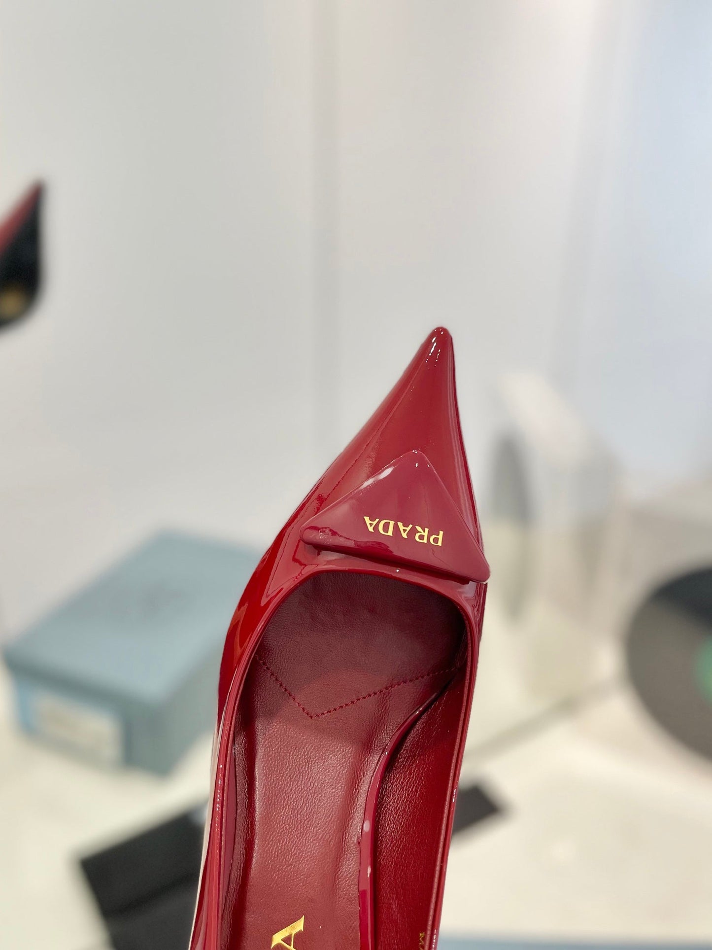 PRADA Pumps 75 Red Patent Leather