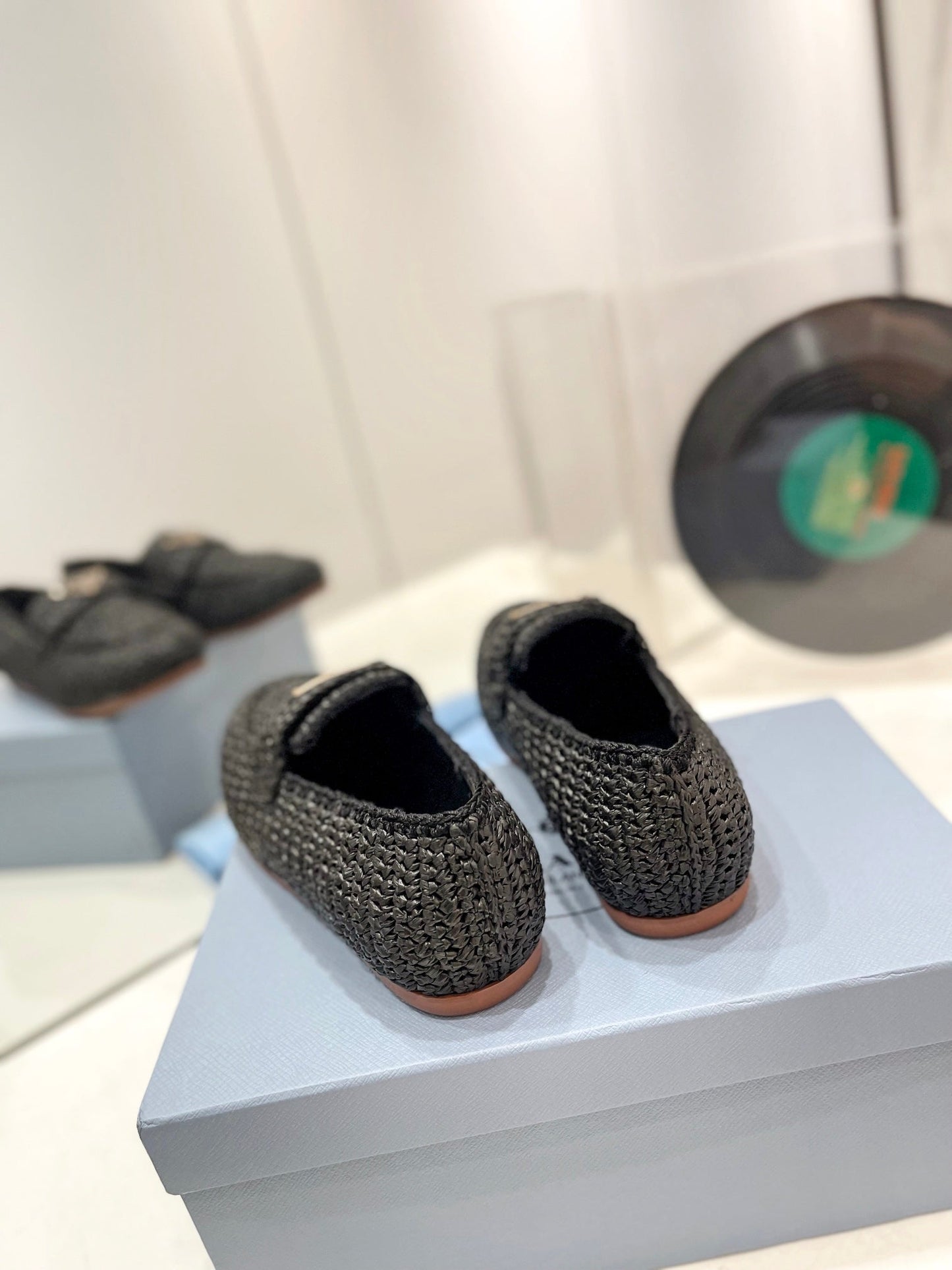 PRADA Crochet Loafer 10mm Black