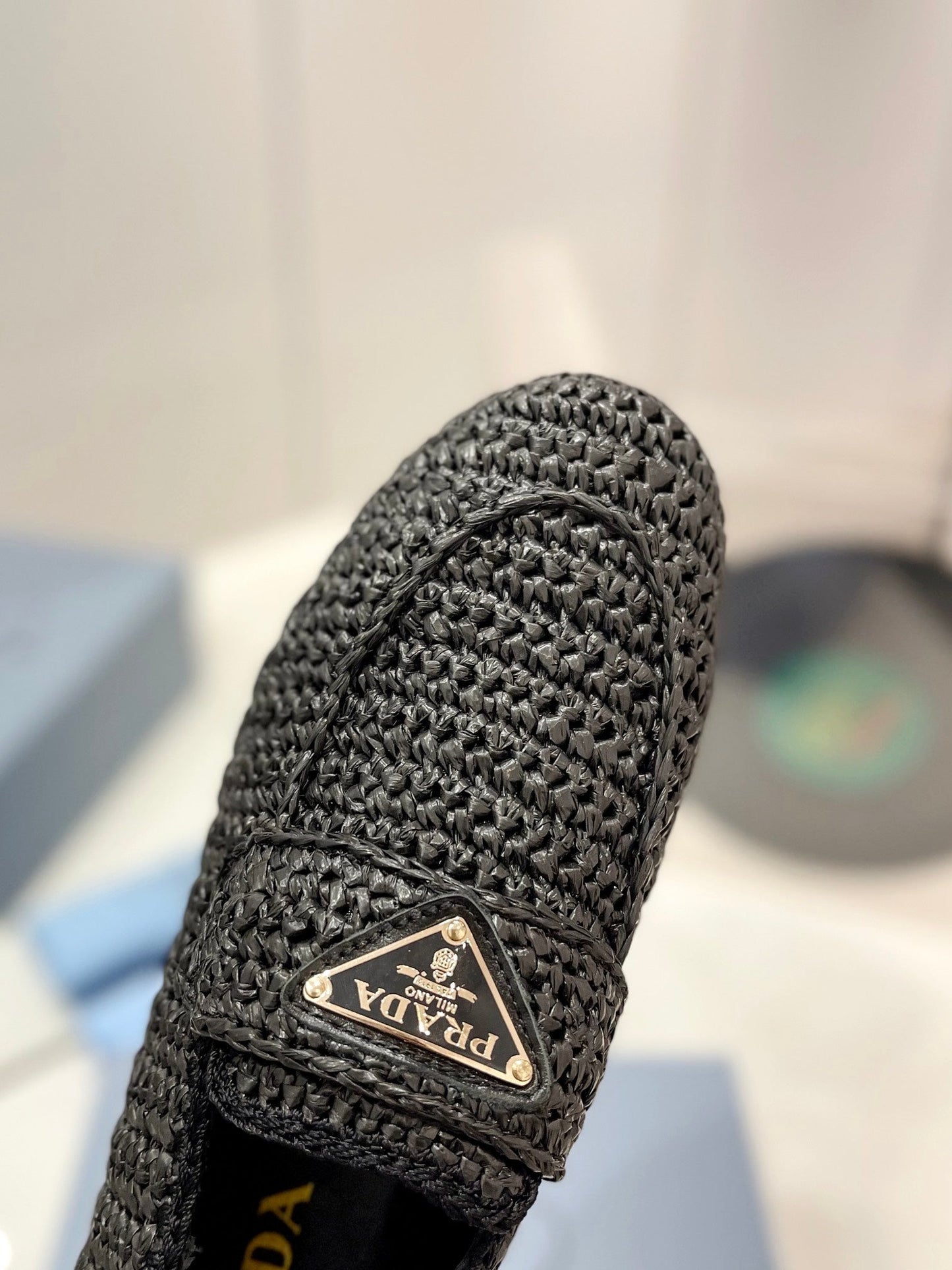 PRADA Crochet Loafer 10mm Black