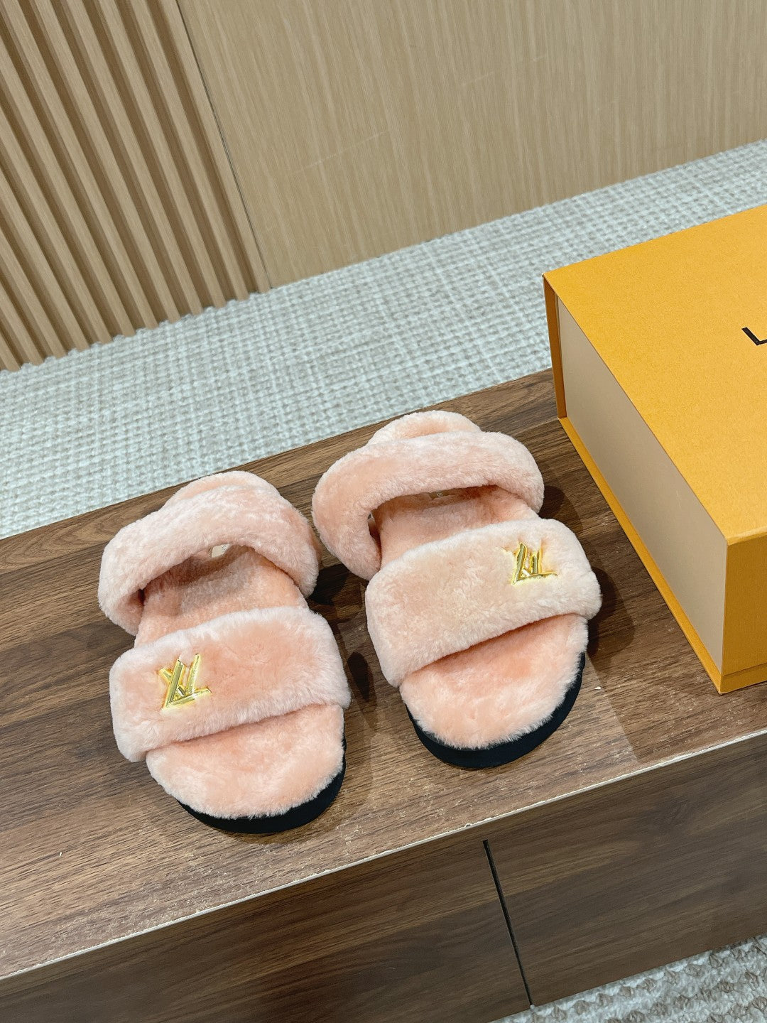 Louis Vuitton Sunset Flat Comfort Mule Pink Wool