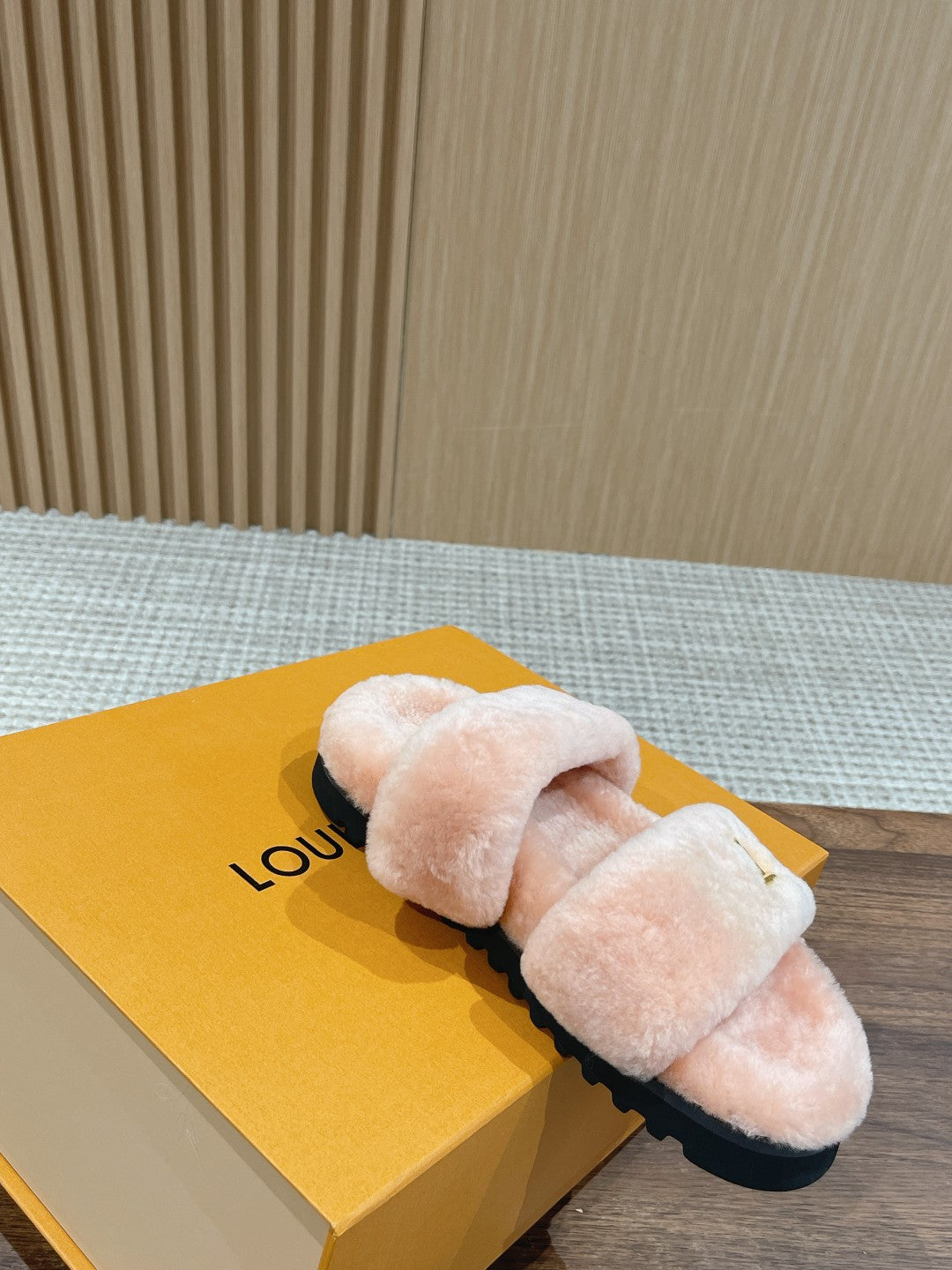 Louis Vuitton Sunset Flat Comfort Mule Pink Wool