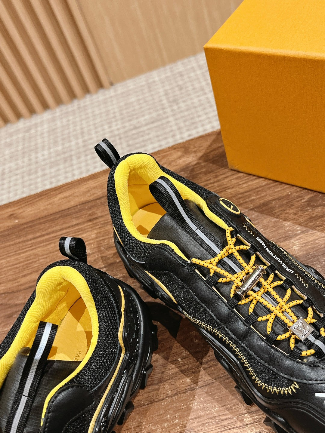 Louis Vuitton Rush Sneaker Black Mix Yellow Cowhide