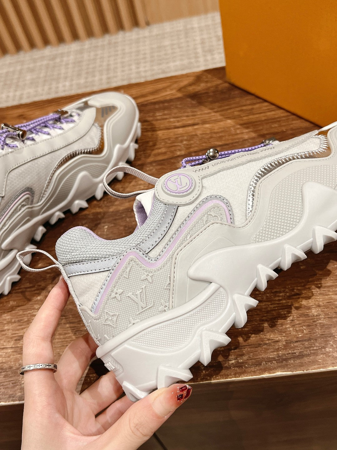 Louis Vuitton Rush Sneaker Black Mix Purple Cowhide