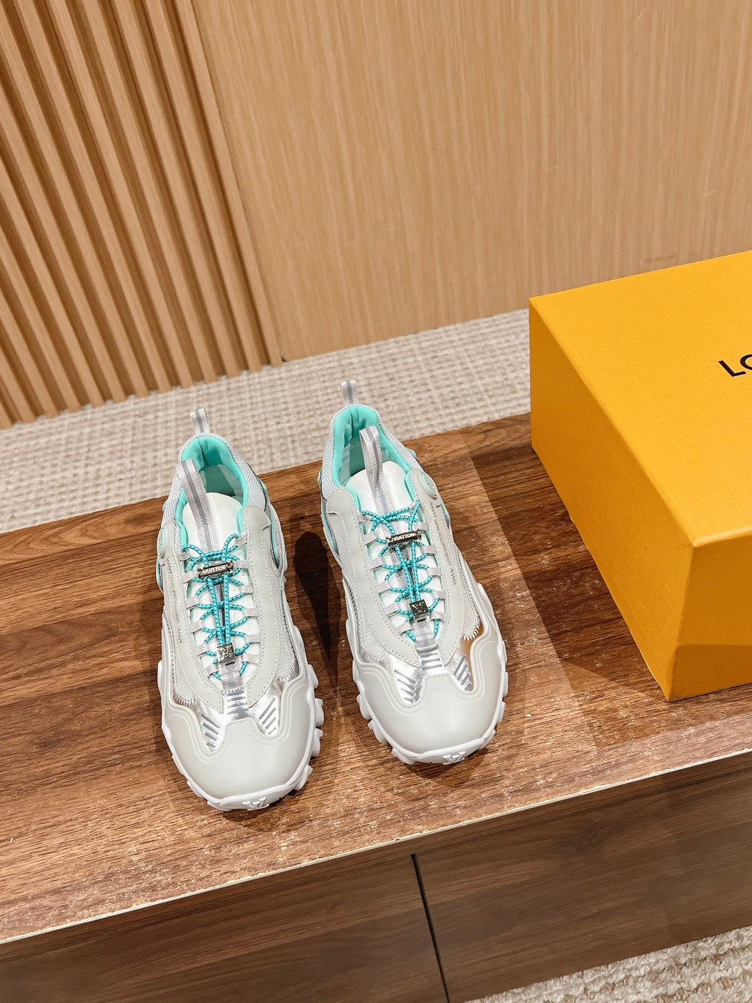 Louis Vuitton Rush Sneaker White Mix Green Cowhide