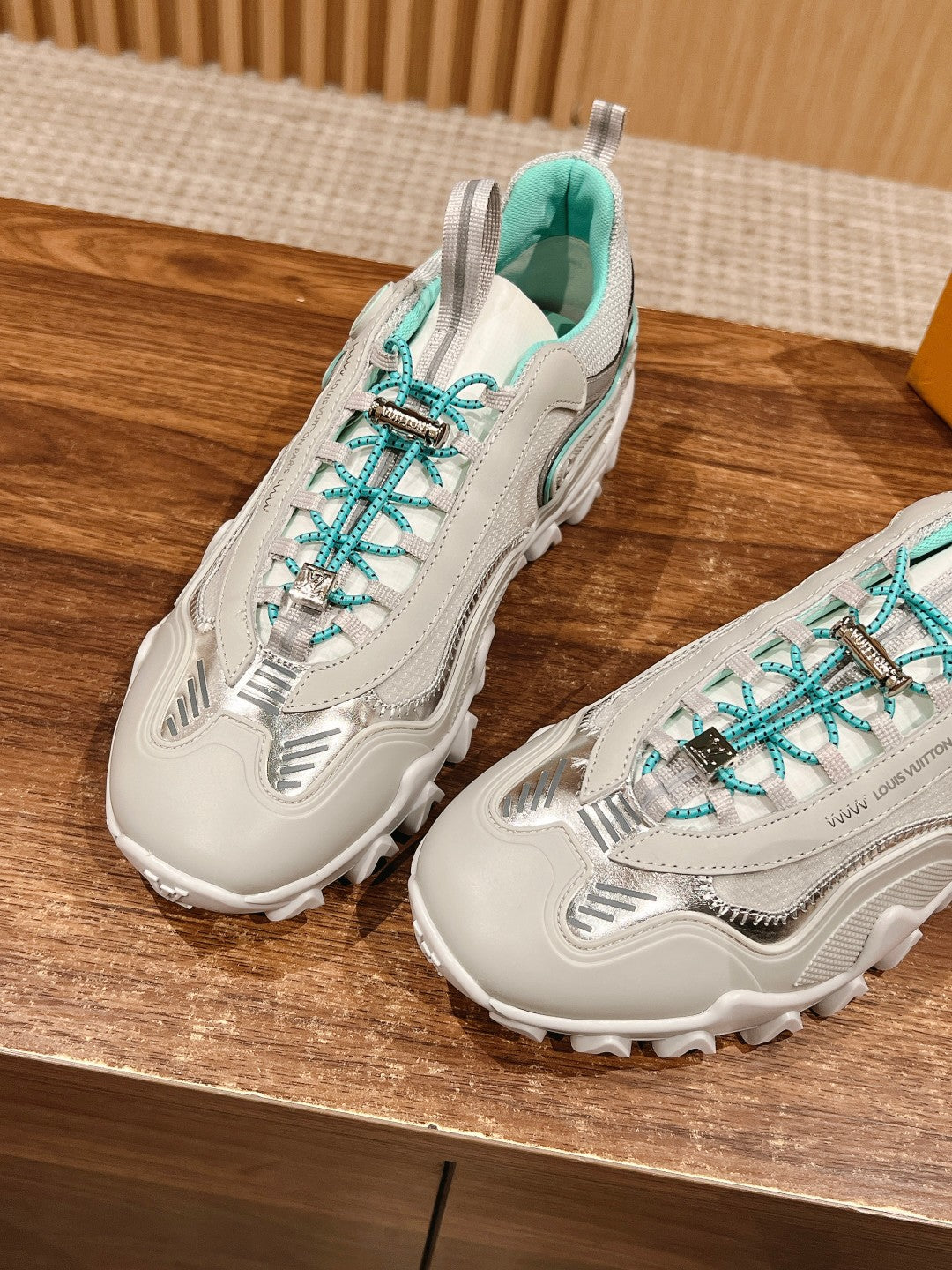Louis Vuitton Rush Sneaker White Mix Green Cowhide