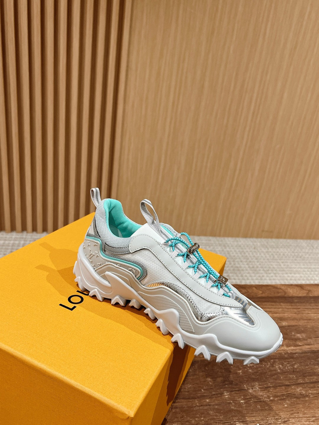 Louis Vuitton Rush Sneaker White Mix Green Cowhide
