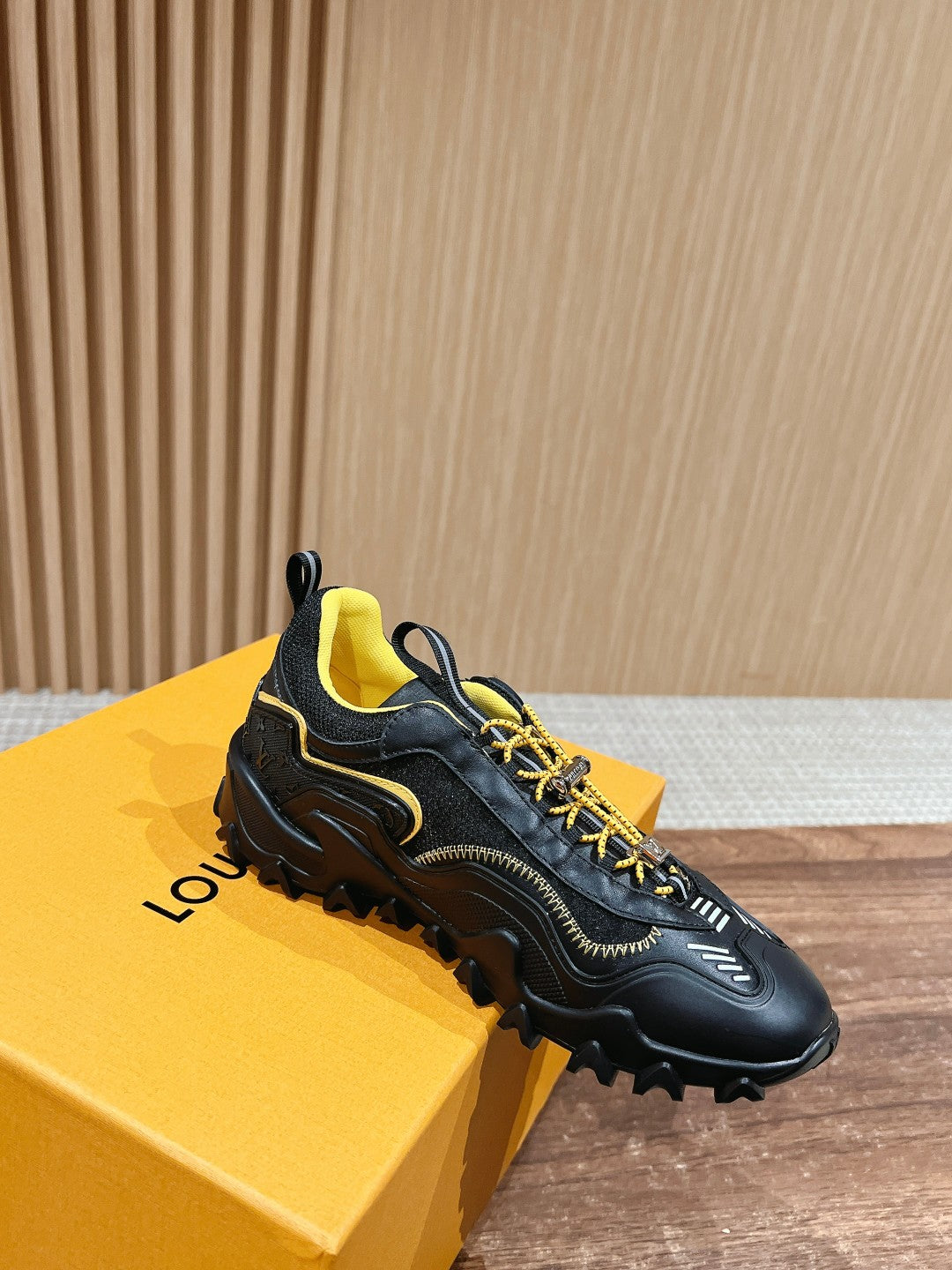 Louis Vuitton Rush Sneaker Black Mix Yellow Cowhide