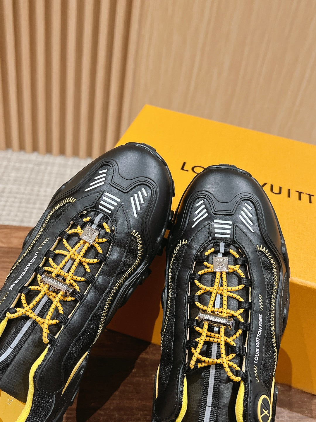 Louis Vuitton Rush Sneaker Black Mix Yellow Cowhide