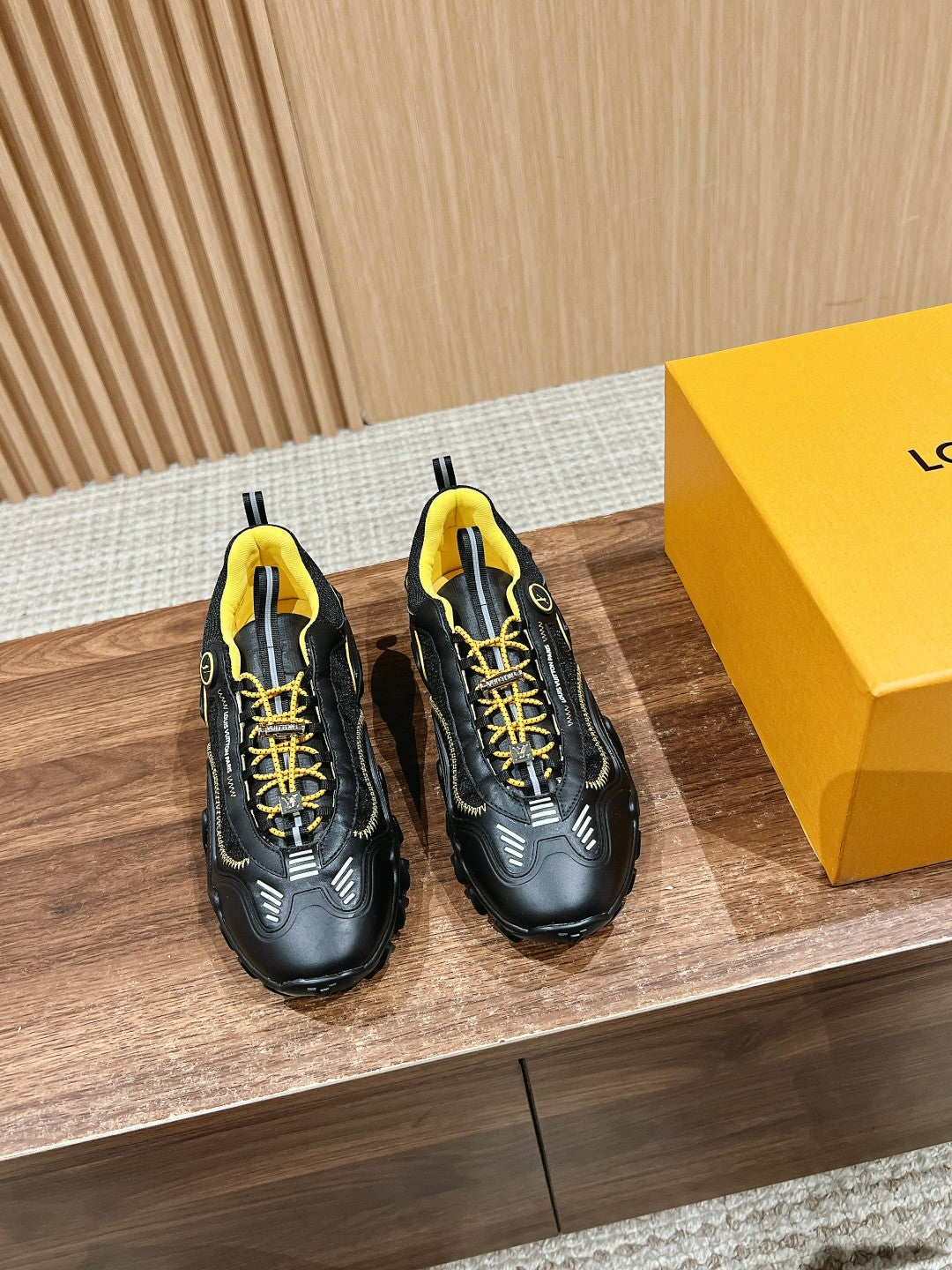 Louis Vuitton Rush Sneaker Black Mix Yellow Cowhide