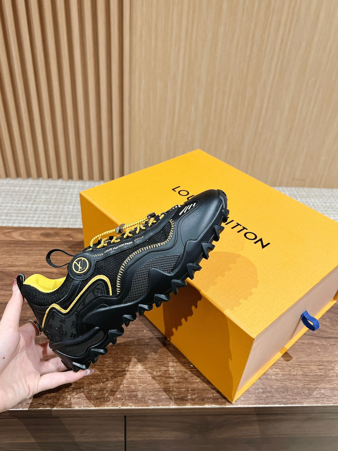 Louis Vuitton Rush Sneaker Black Mix Yellow Cowhide
