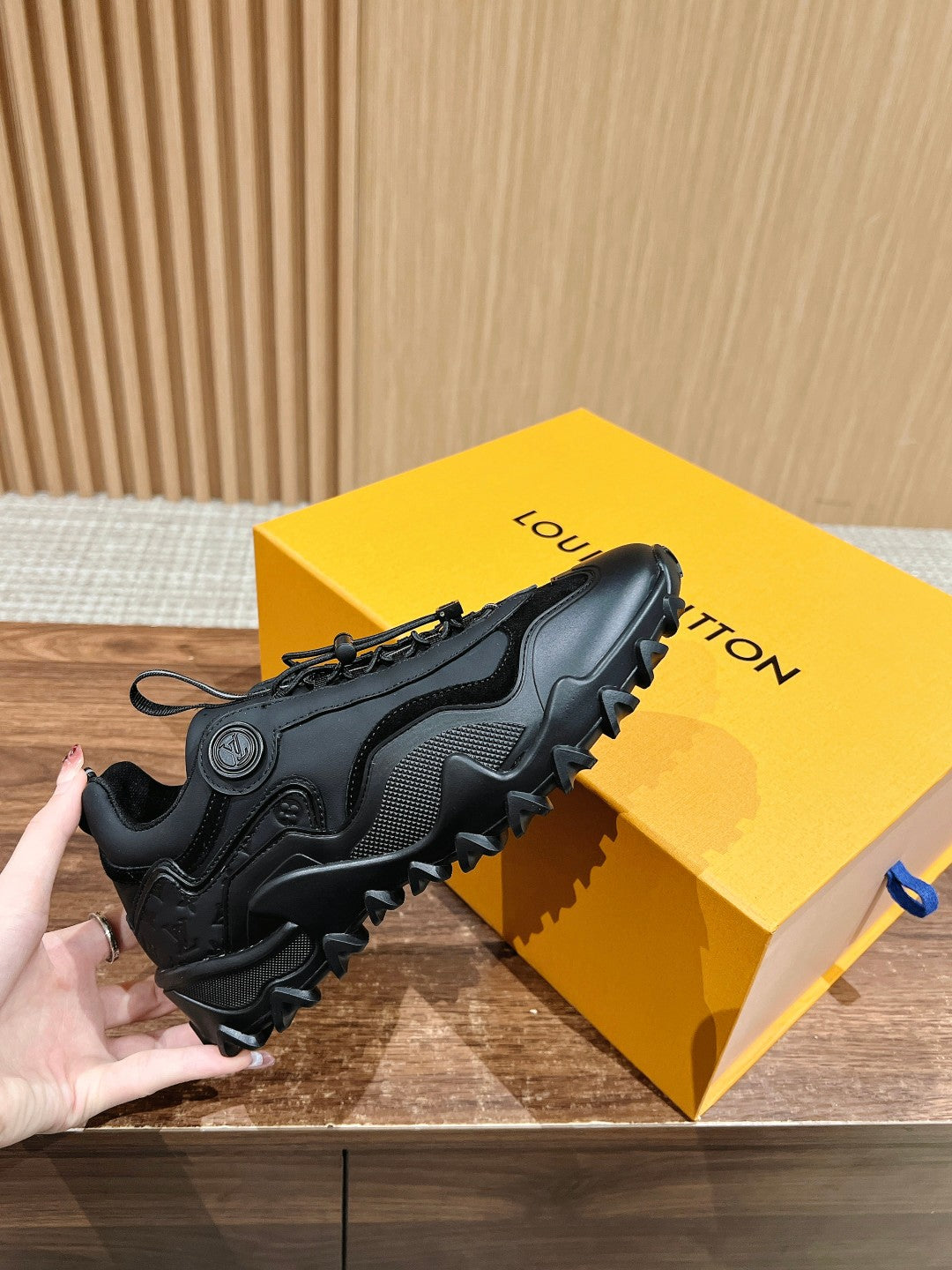Louis Vuitton Rush Sneaker Black Cowhide