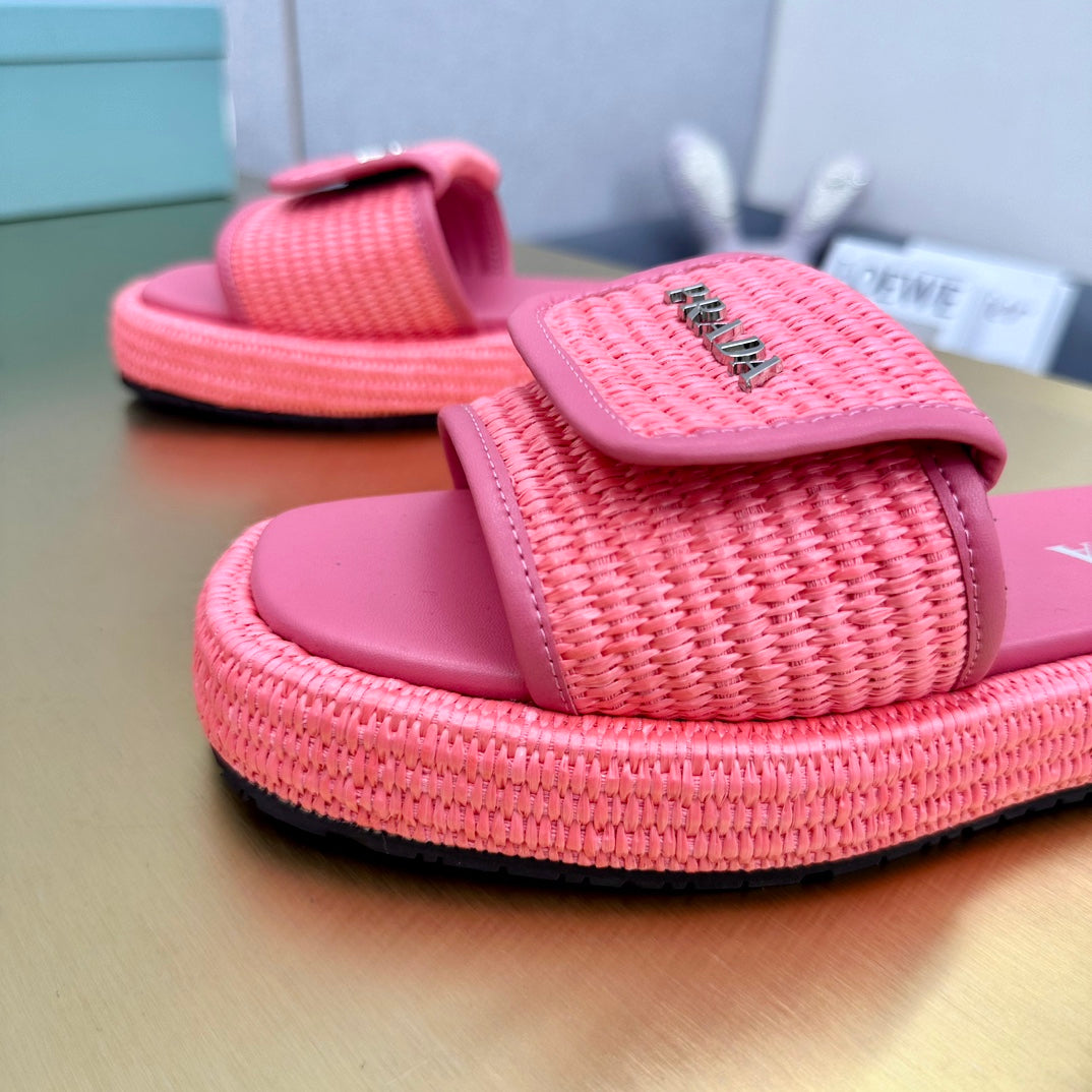 PRADA Crochet Mule 20 Hot Pink