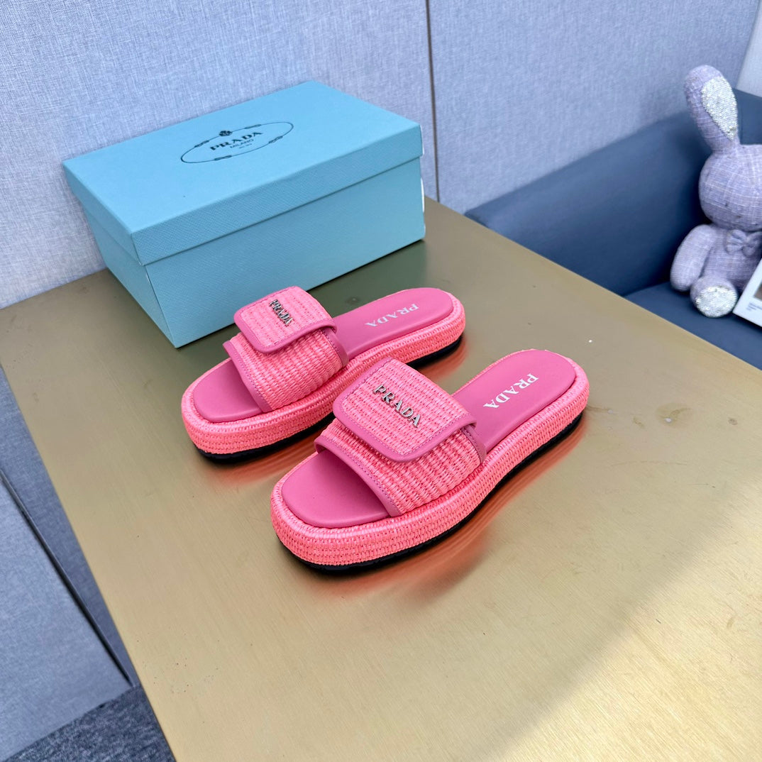 PRADA Crochet Mule 20 Hot Pink