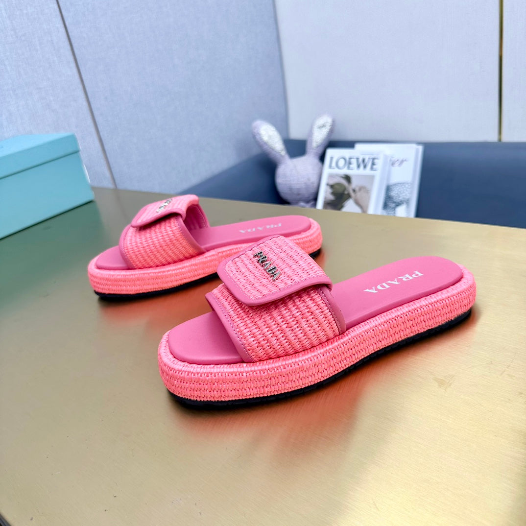 PRADA Crochet Mule 20 Hot Pink