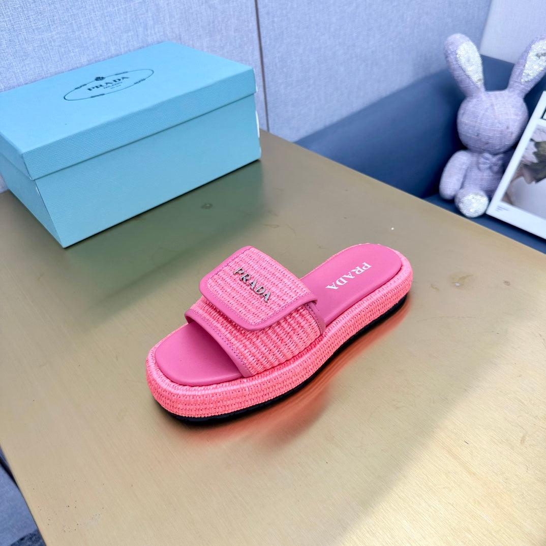 PRADA Crochet Mule 20 Hot Pink