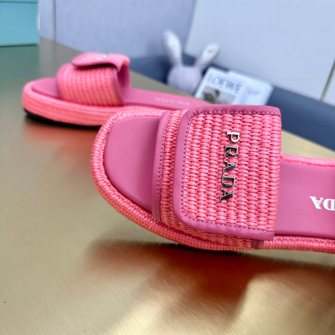 PRADA Crochet Mule 20 Hot Pink