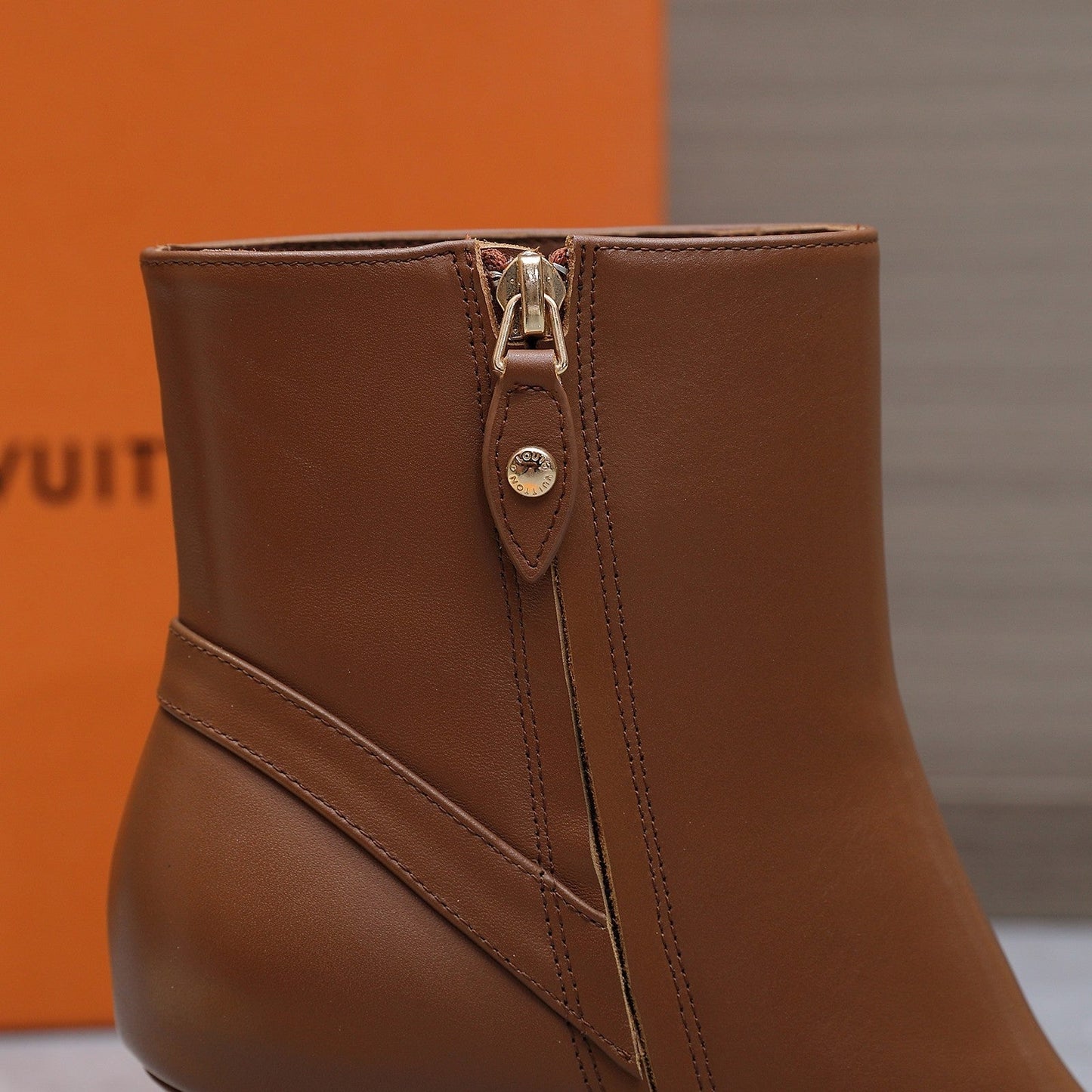 Louis Vuitton Sparkle Ankle Boots 70mm Brown Cowhide