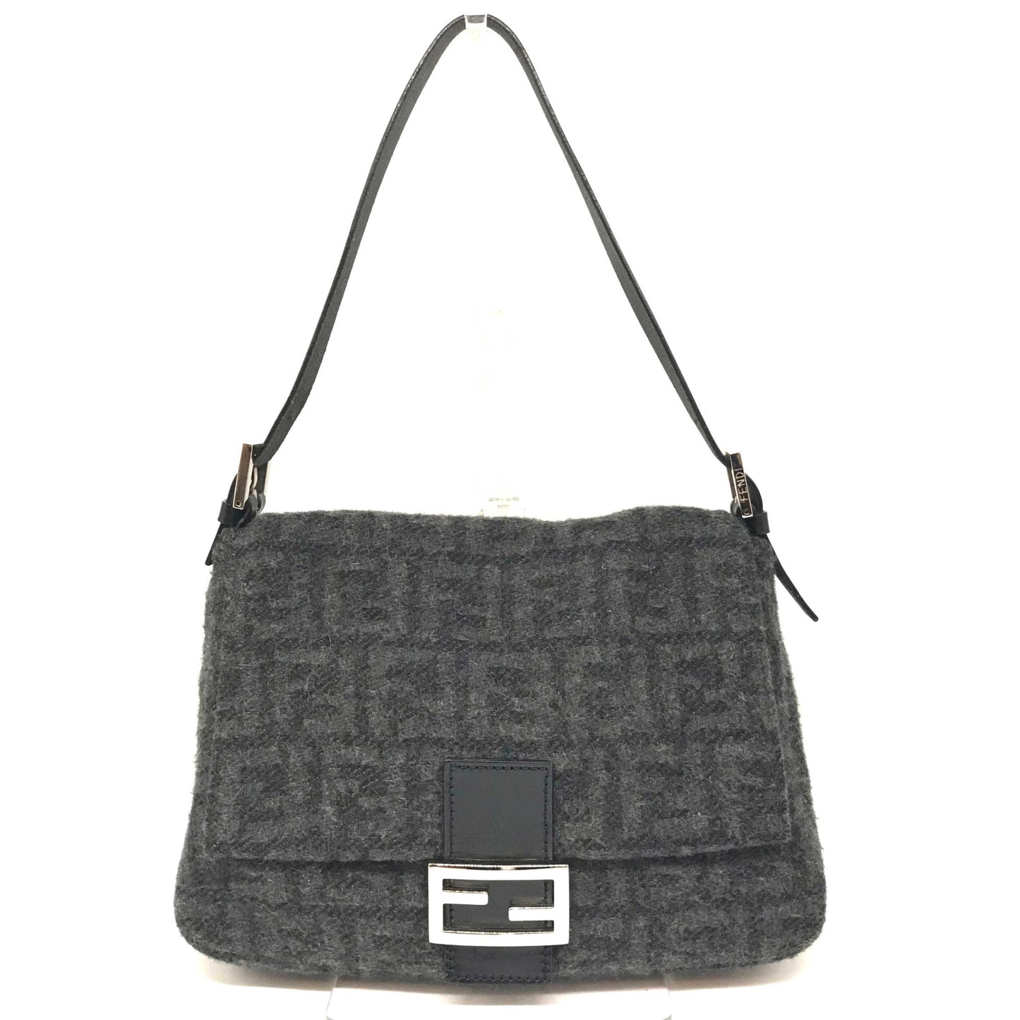 Fendi Wool Mamma Baguette Shoulder Bag