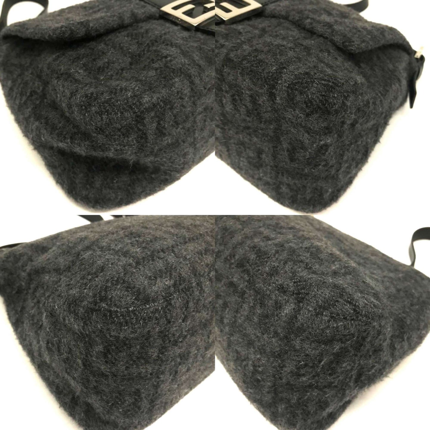 Fendi Wool Mamma Baguette Shoulder Bag