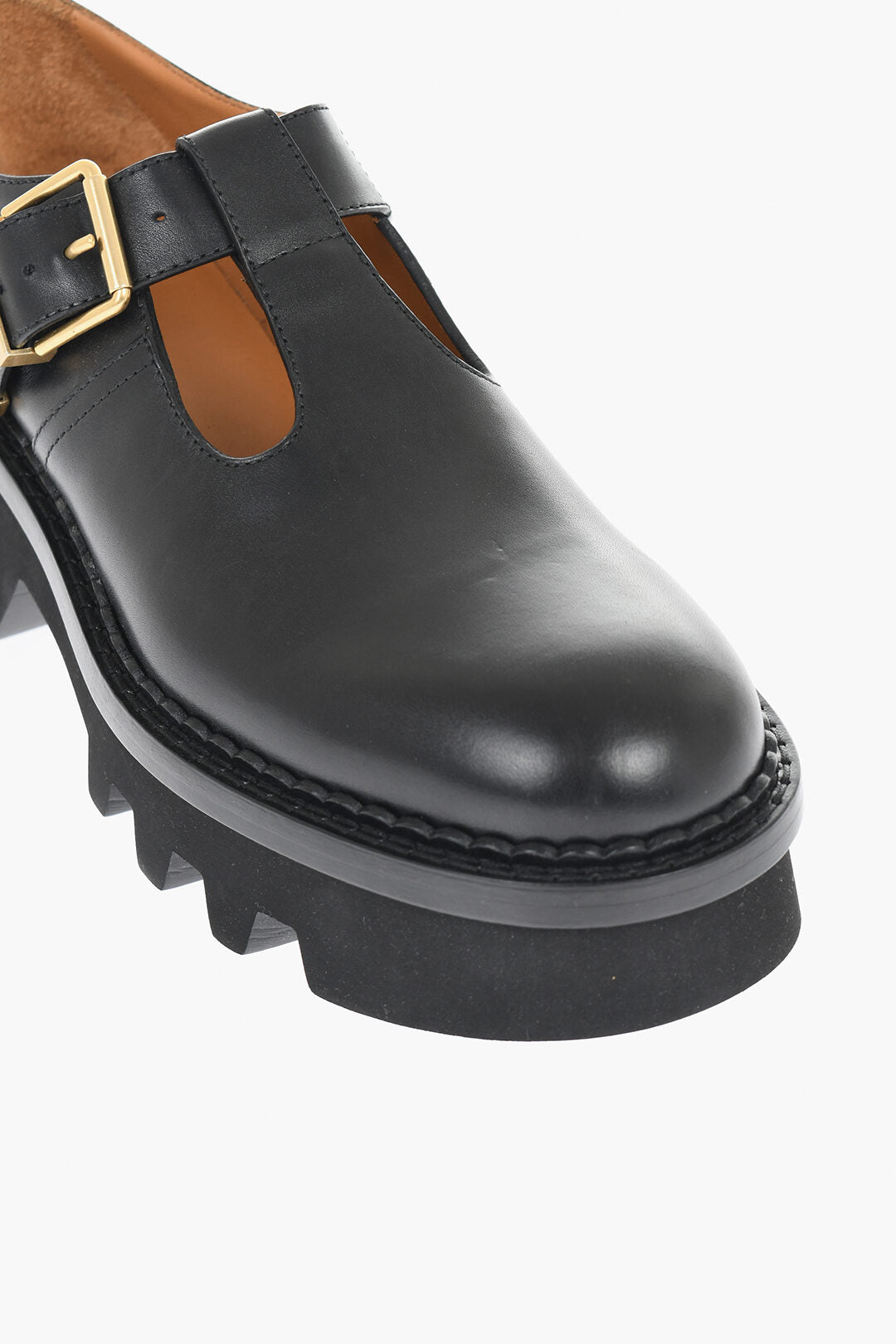 Chloe Leather Mary Janes With Tank Sole