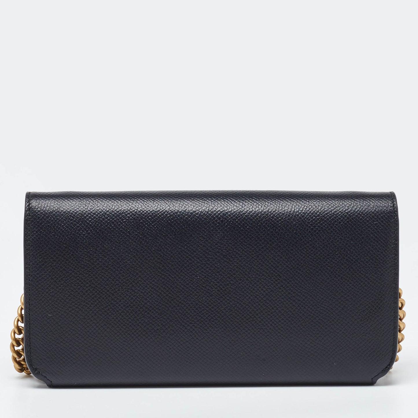 BALENCIAGA Black Leather Everyday Wallet on Chain