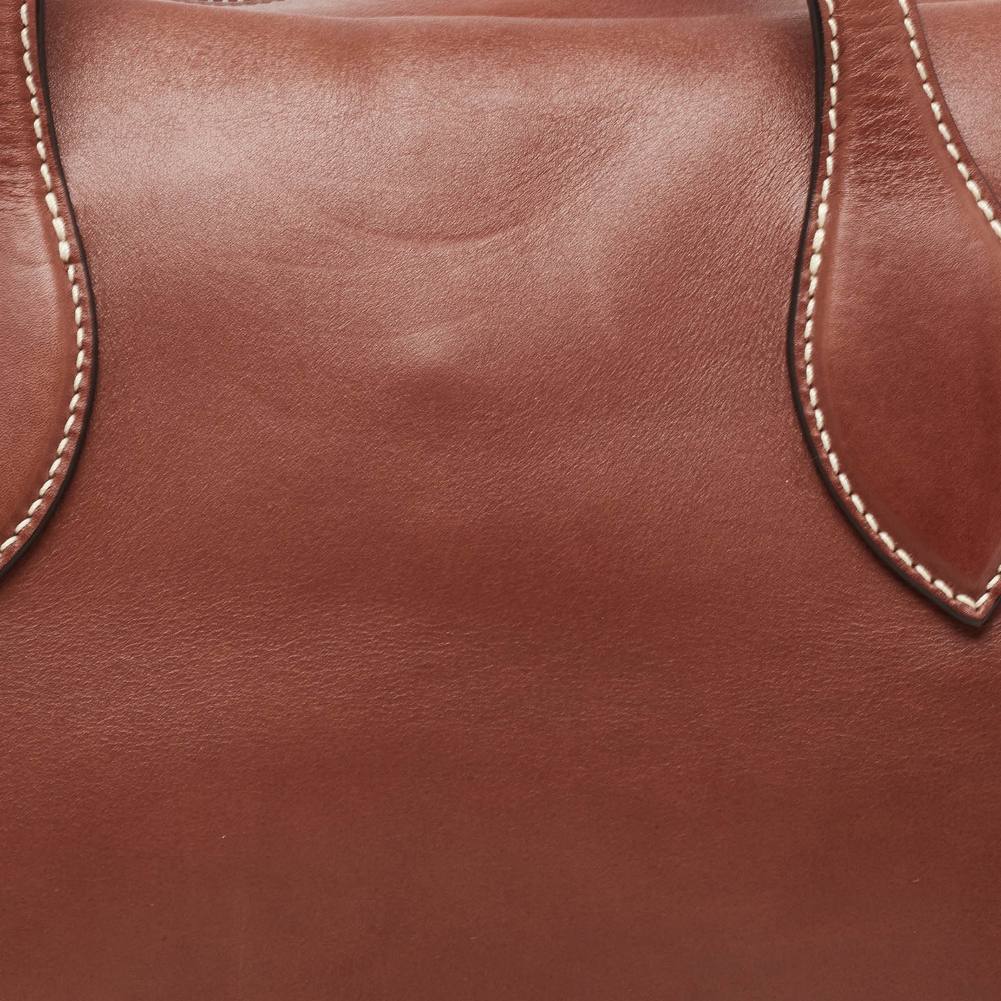 CELINE Brown Leather Medium Bowling Bag