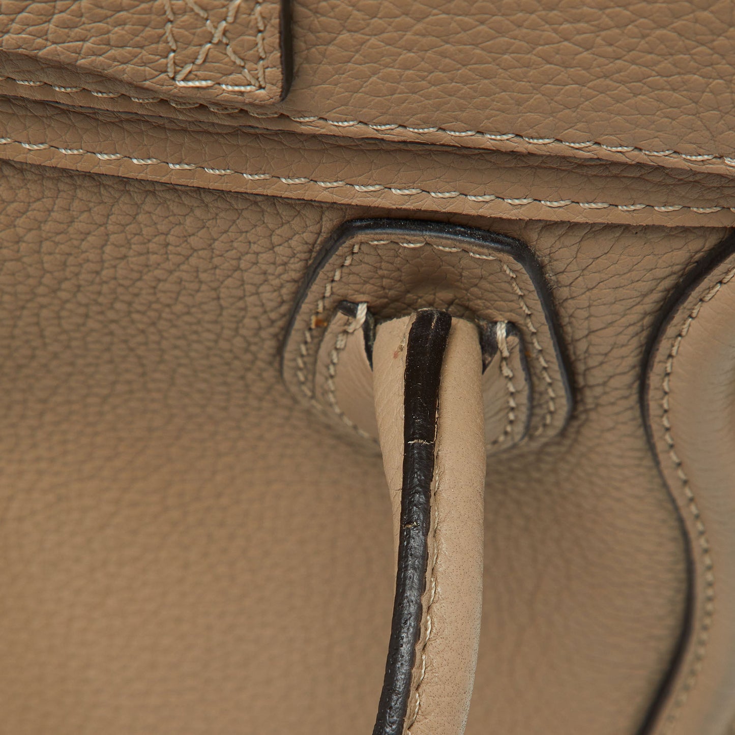 CELINE Beige Leather Nano Luggage Tote