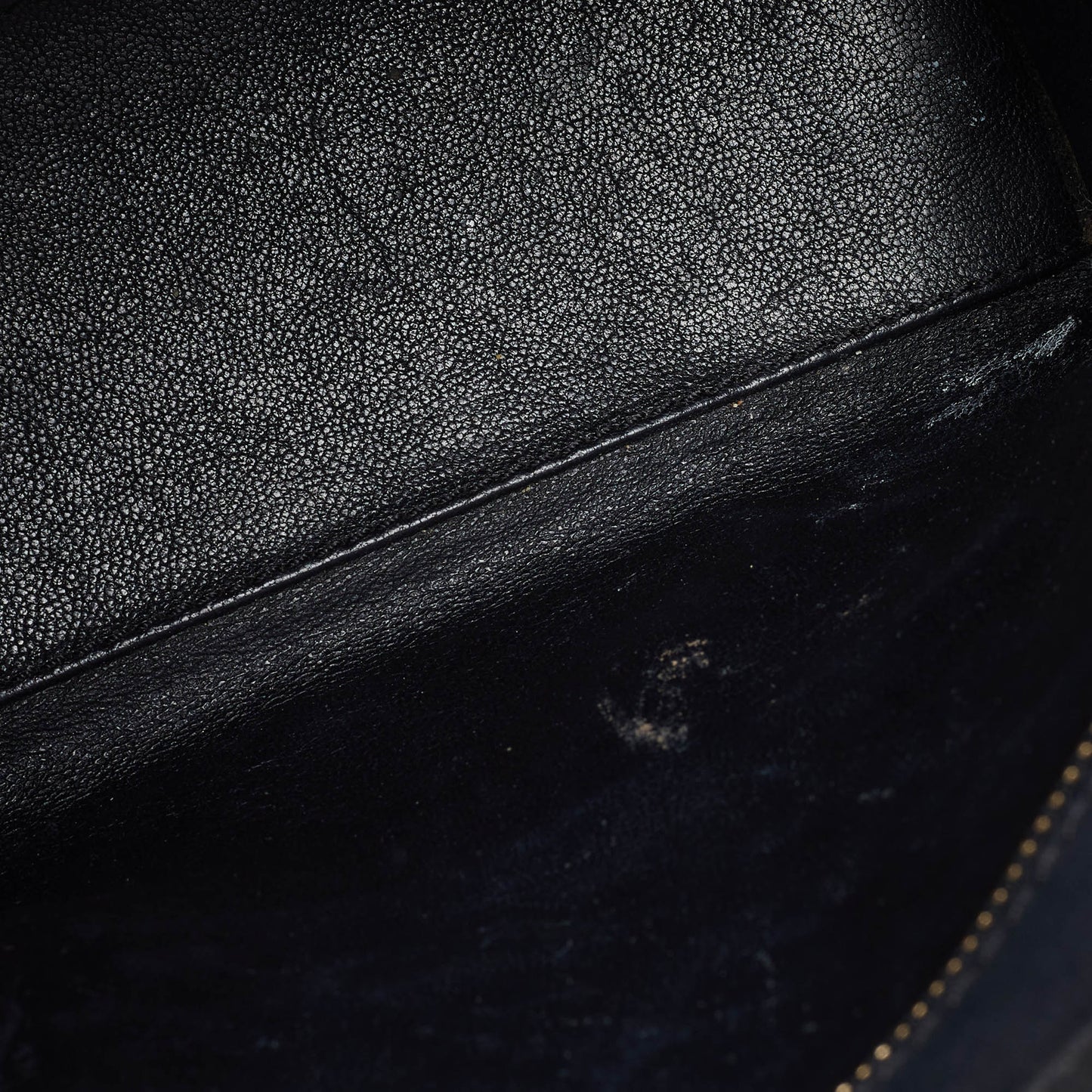 CELINE Black Leather Nano Luggage Tote