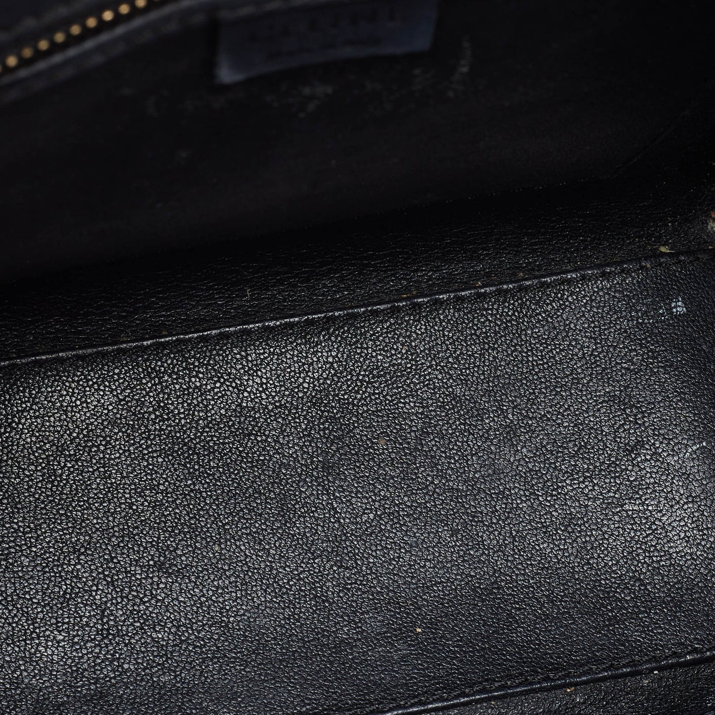 CELINE Black Leather Nano Luggage Tote