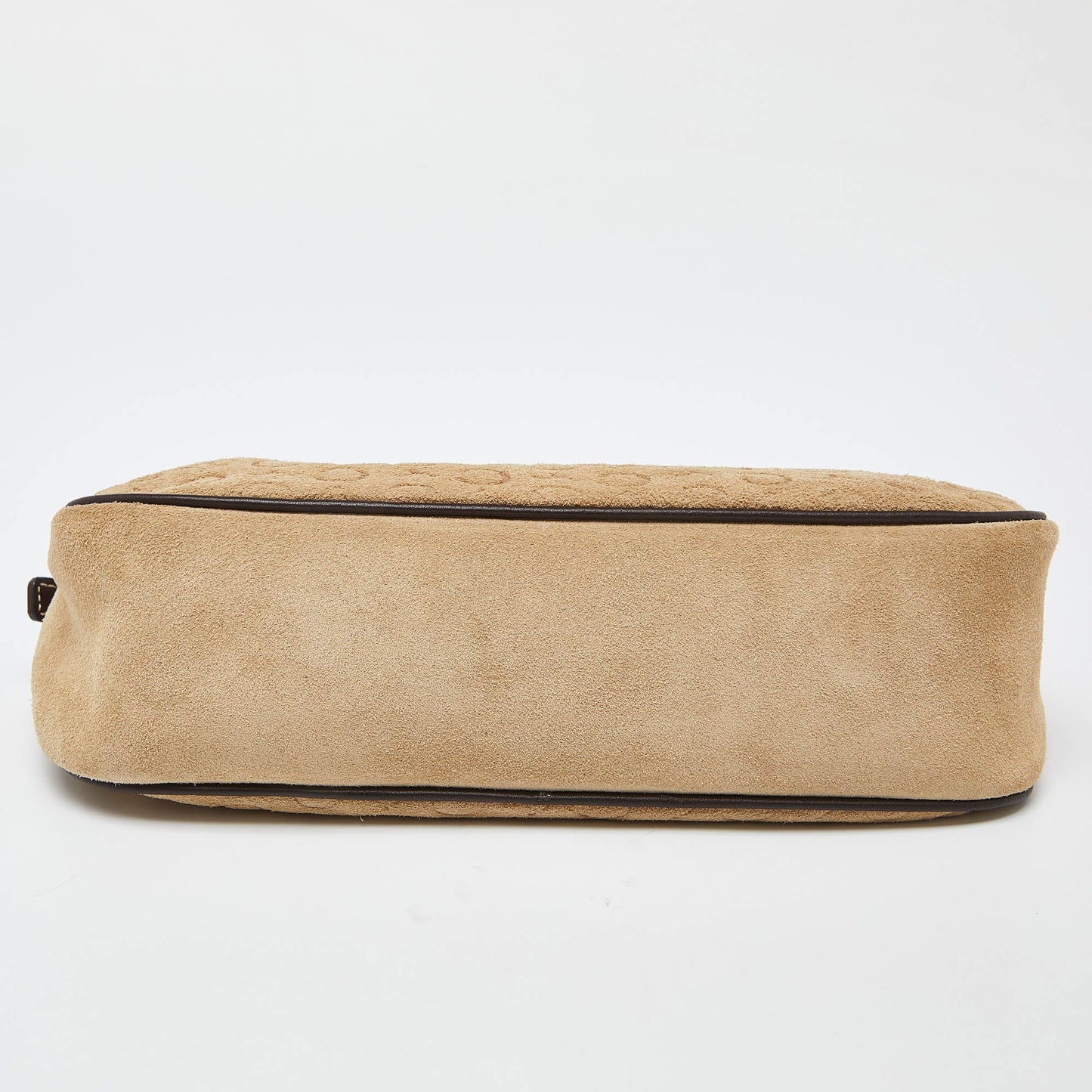 CELINE Beige/Brown Embossed Suede Ava Bag