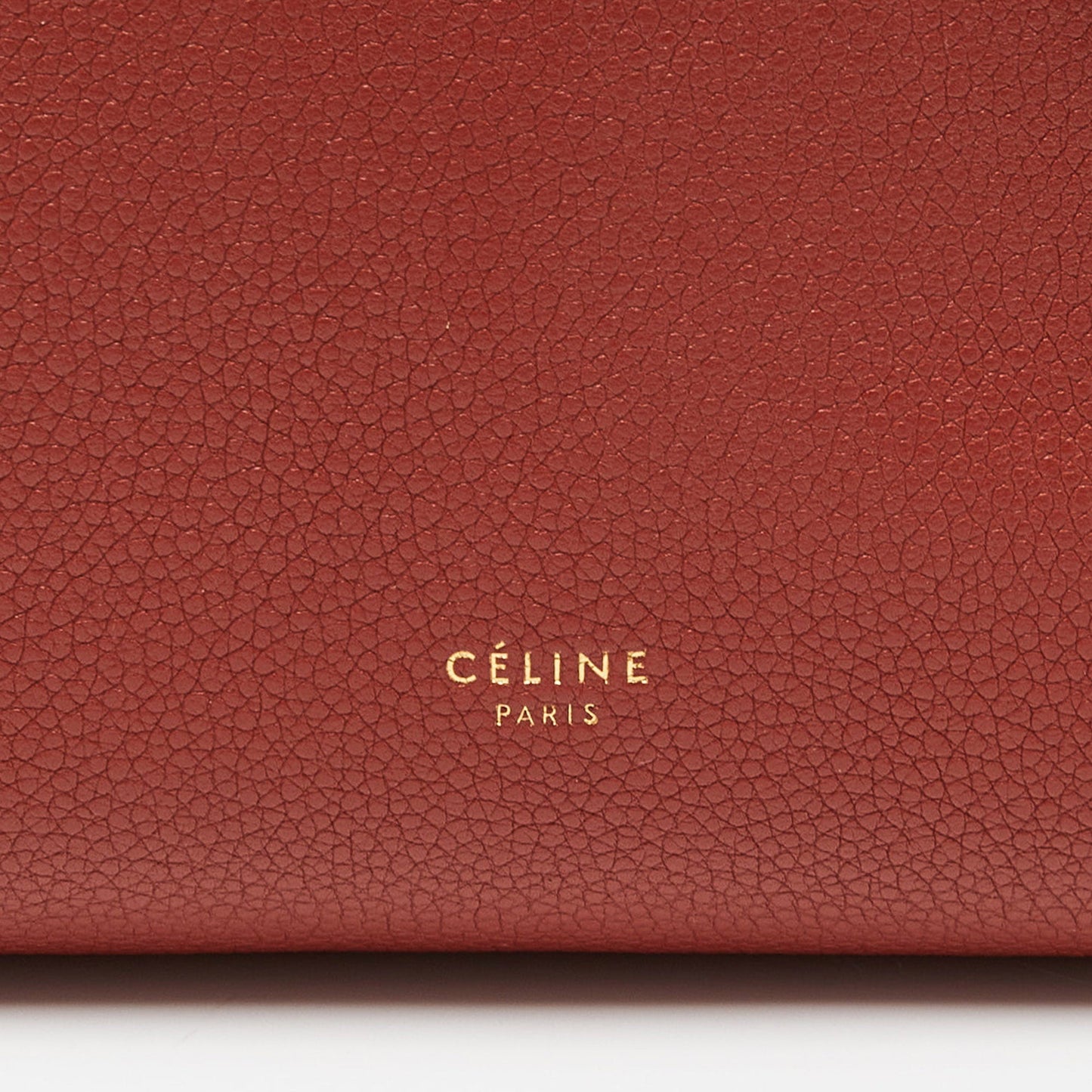 CELINE Brick Leather Small Sangle Bucket Bag