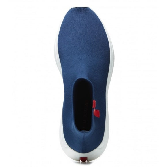 PRADA LOGO TECH KNIT SOCK BOOTIE