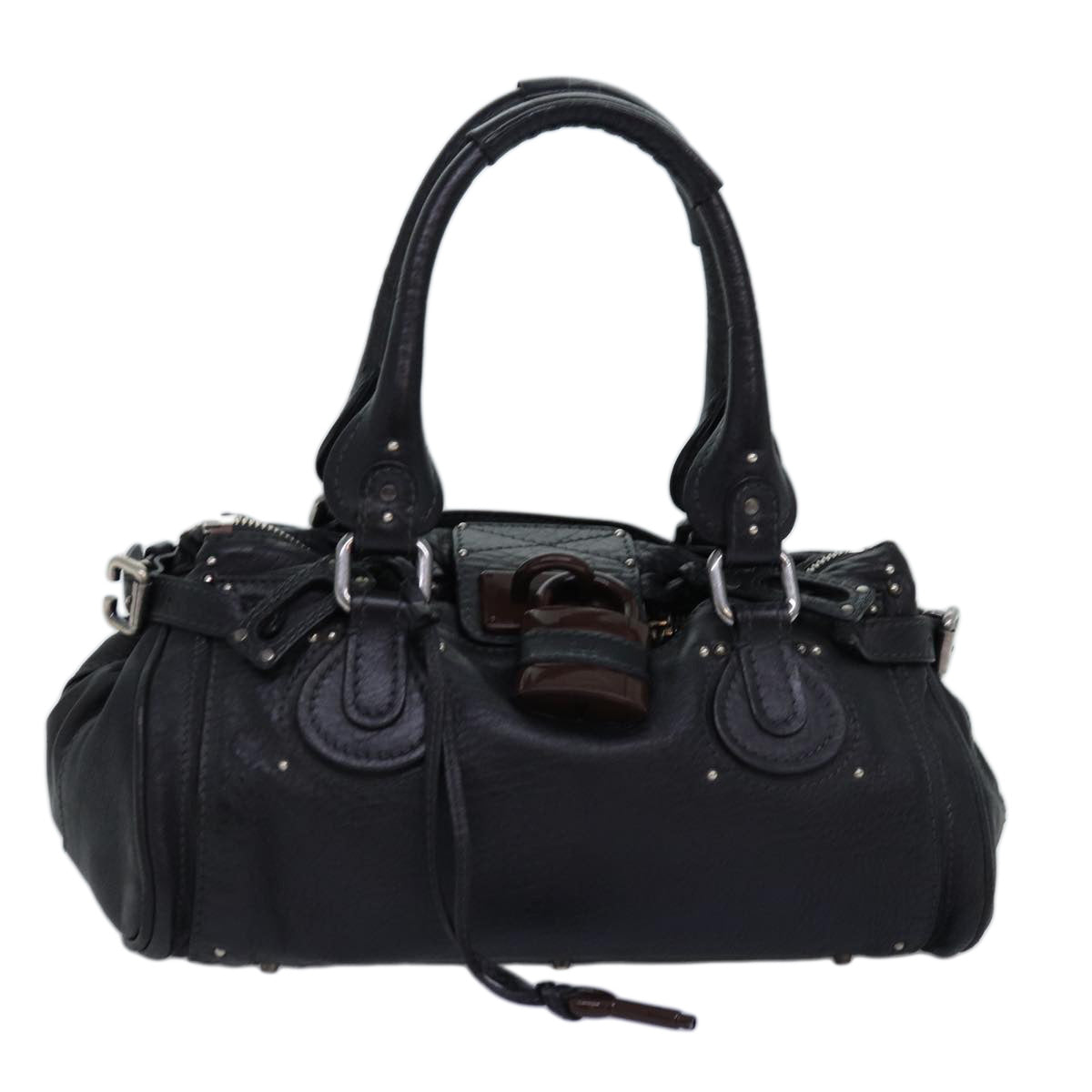 Chloe Paddington Hand Bag Leather Black mr171