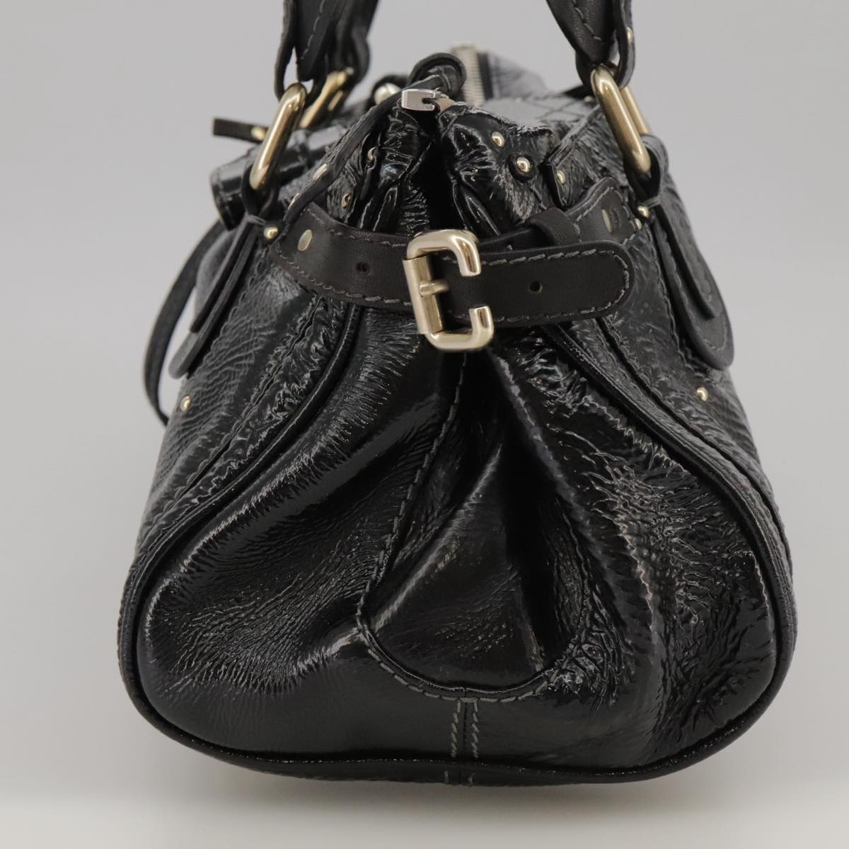 Chloe Paddington Hand Bag Enamel Black mr780