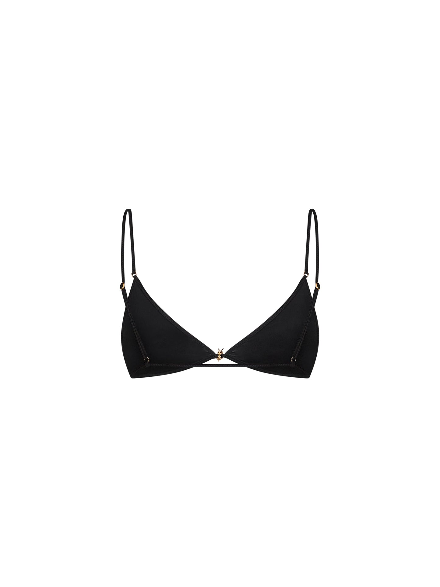 Saint Laurent Women Black Stretch Viscose Triangle Bra
