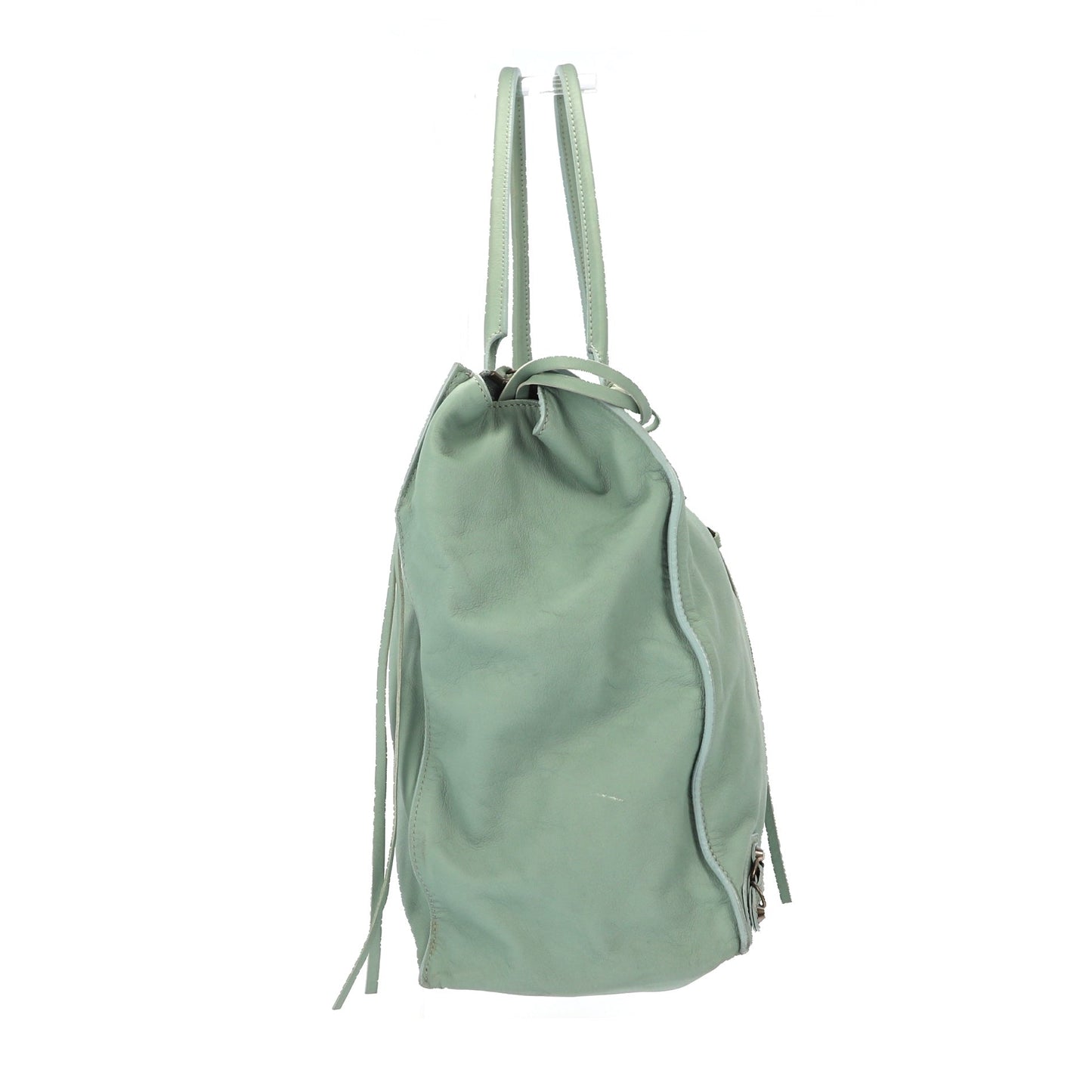 BALENCIAGA Papier Shoulder Bag in Blue Leather