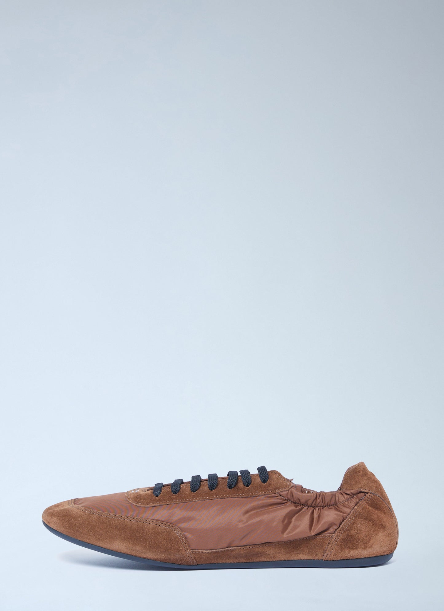 Prada Men Collapse Re-Nylon And Suede Sneakers