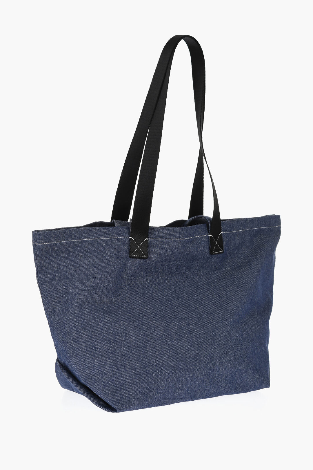Chloe SEE BY Denim Tote Bag with Embossed Embroidery
