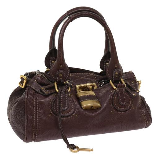 Chloe Paddington Hand Bag Leather Brown 0308515276 tb1020